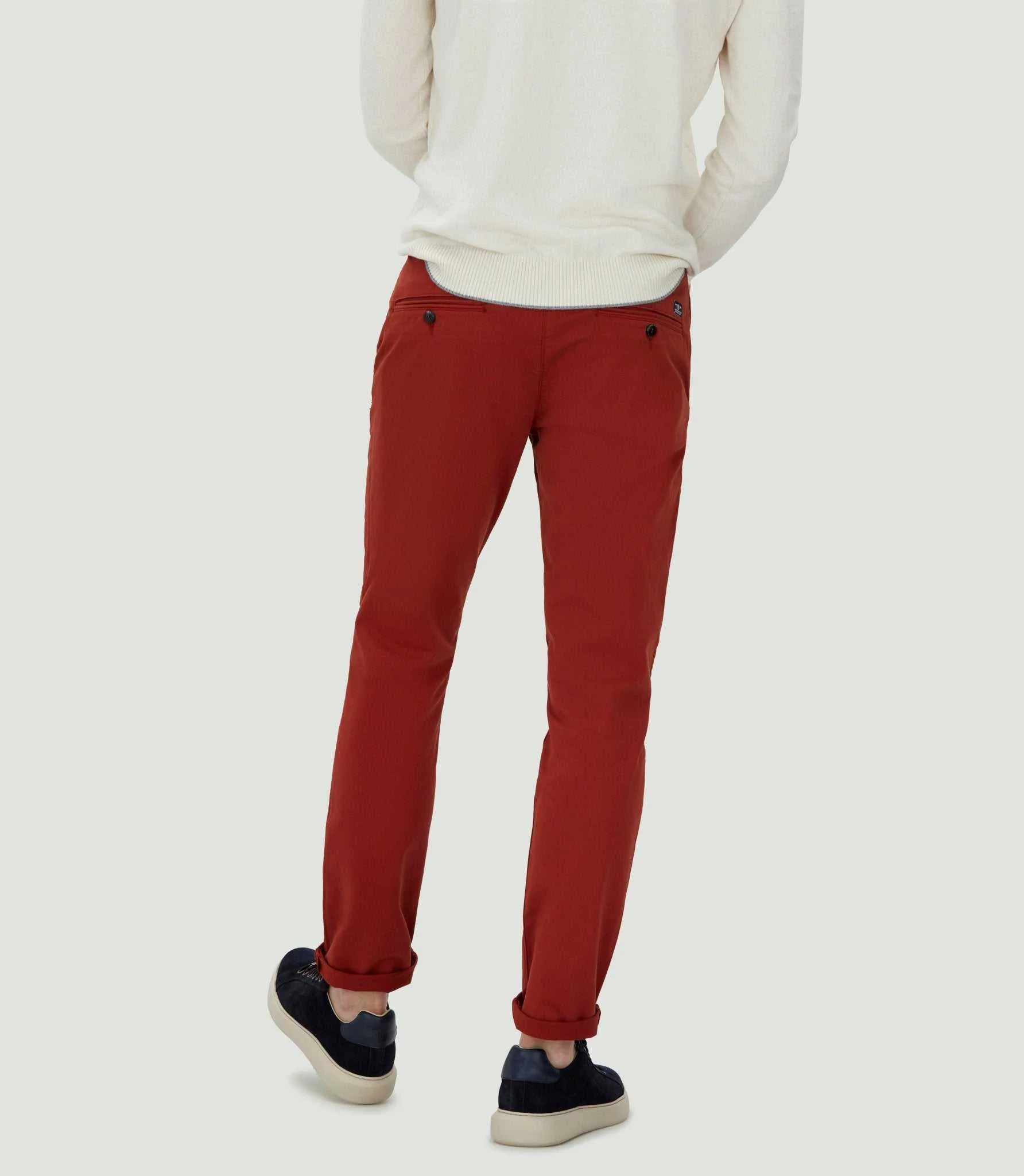 Pantalon chino fashion orange brûlée "Célèbre" - Image 3