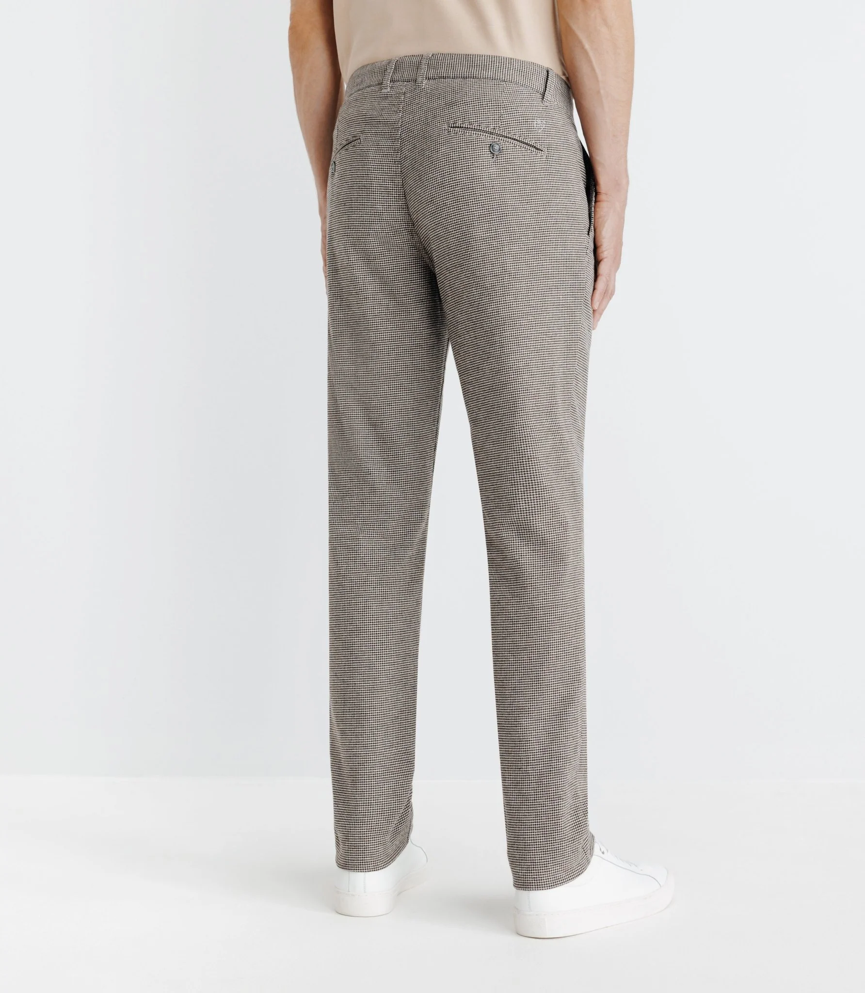 Pantalon pied de puce marron - Image 3