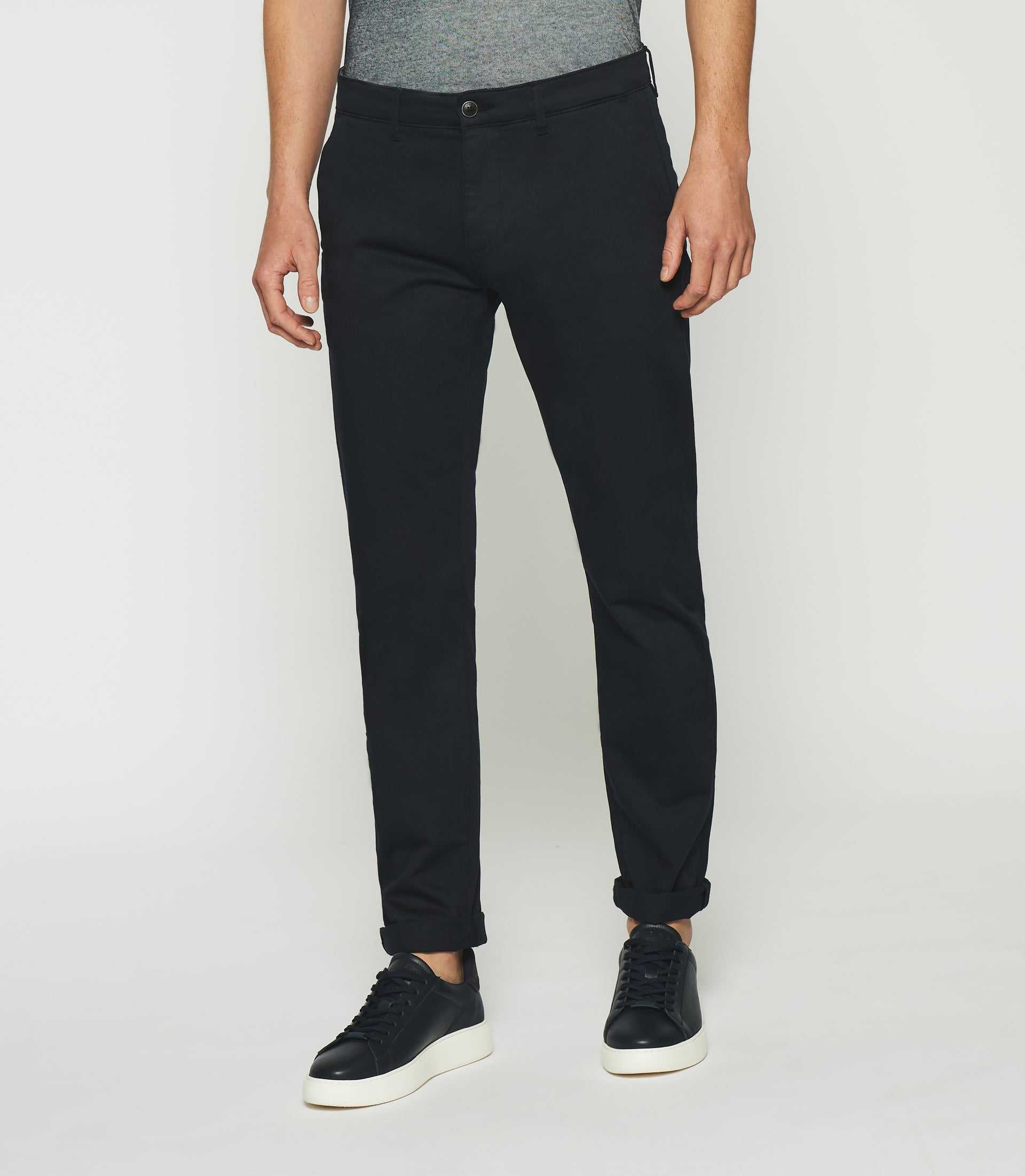 Pantalon chino slim marine