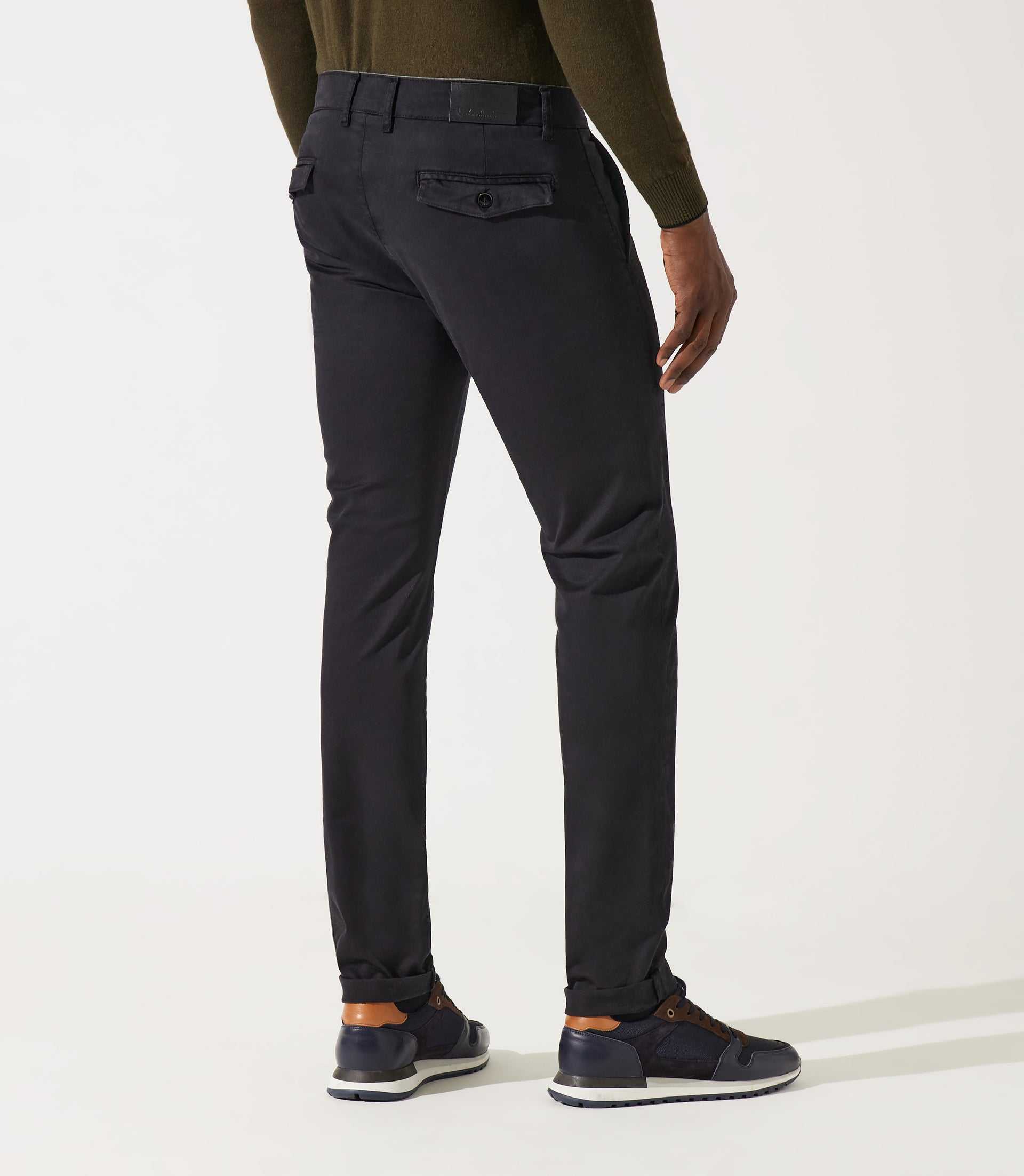 Pantalon chino satin noir VANAMABT - Image 2