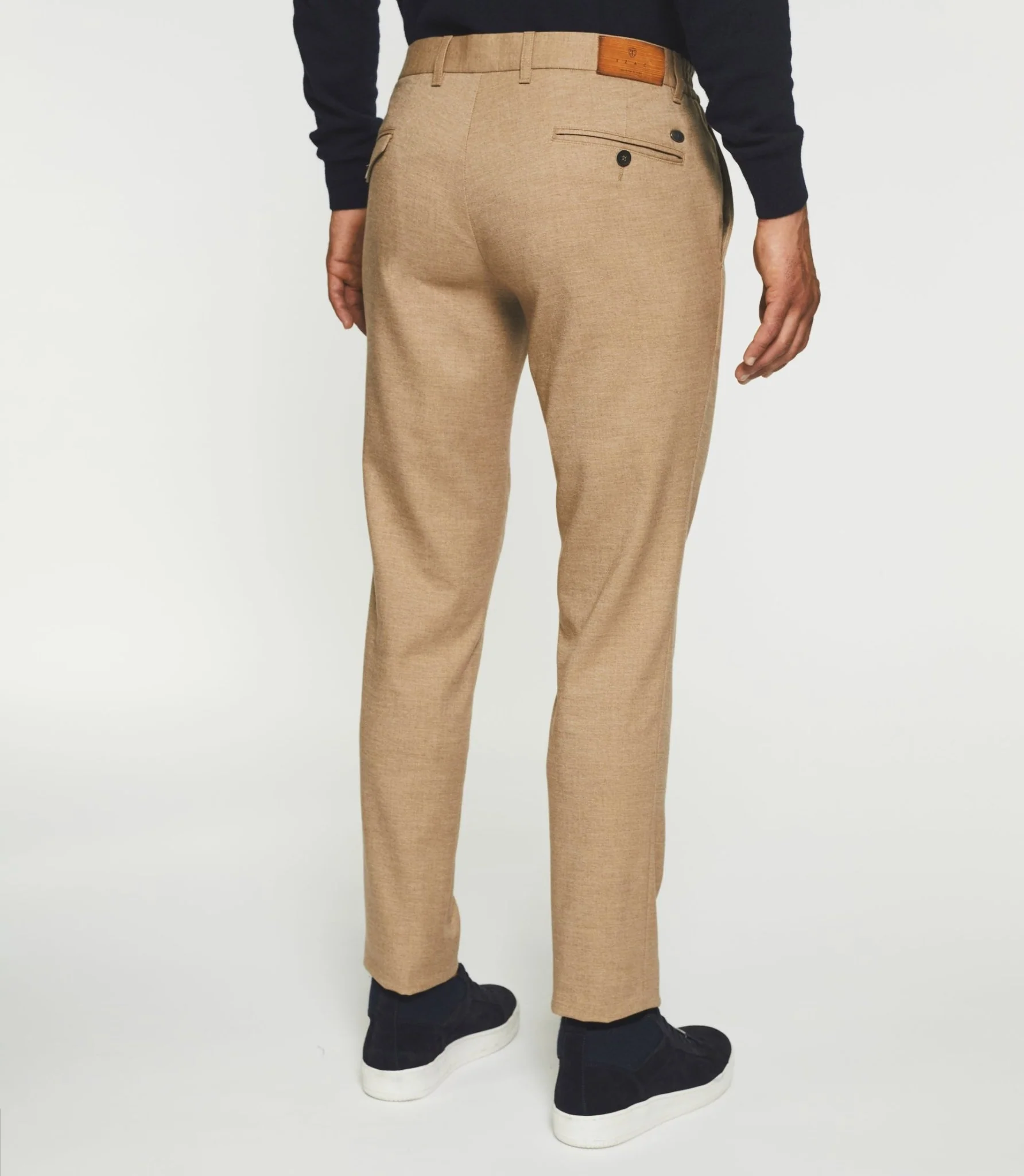 Pantalon chino taille élastique camel VAMBO - Image 4