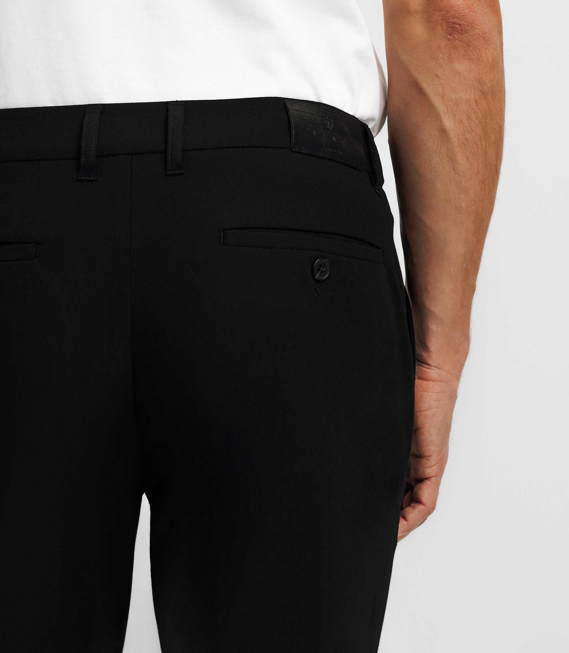 Pantalon chino taille élastique noir - Image 3