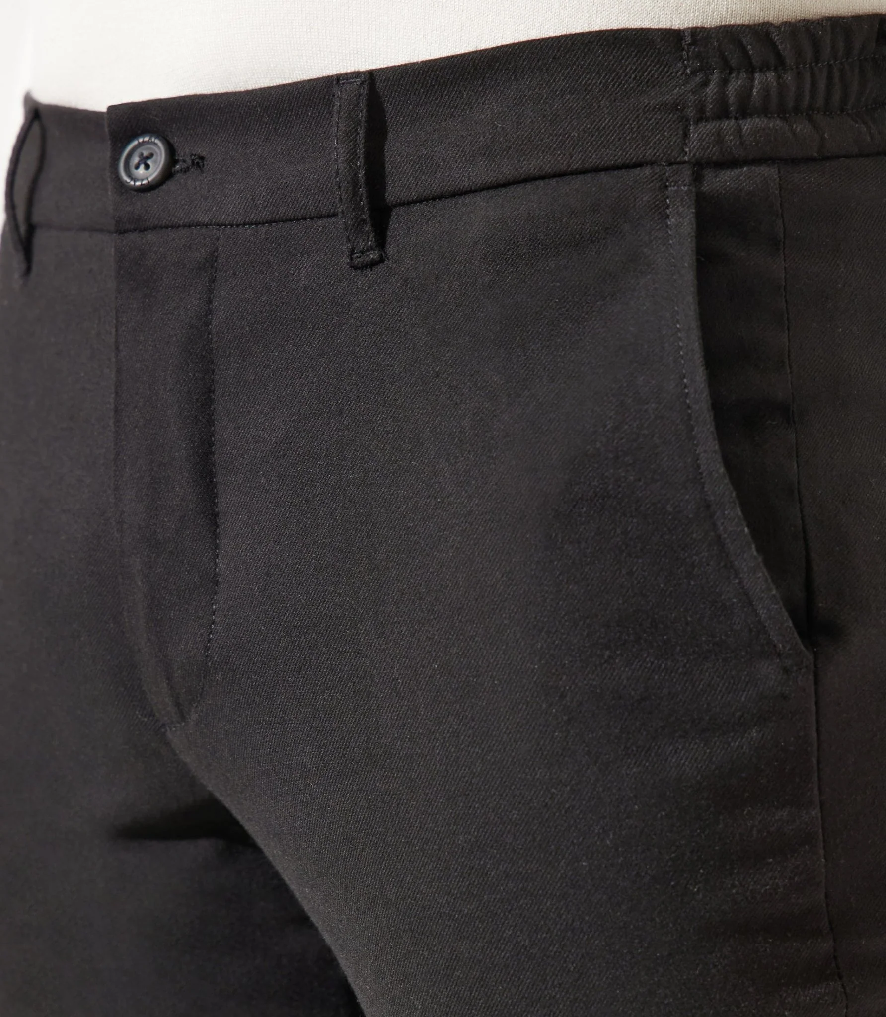 Pantalon chino taille élastique noir VTWILL - Image 2