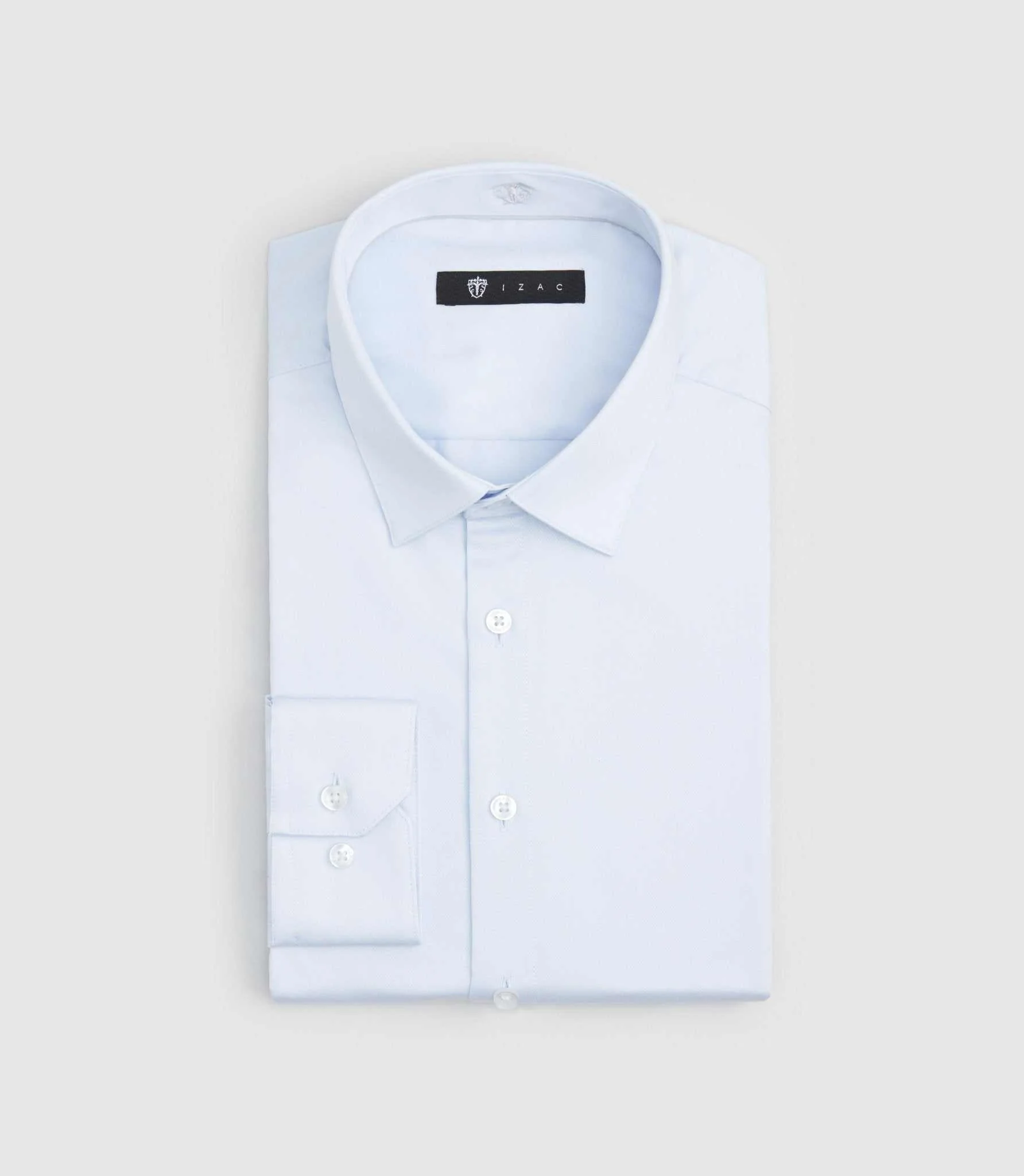 Chemise regular en coton bleu ciel "Sastretchbasic"