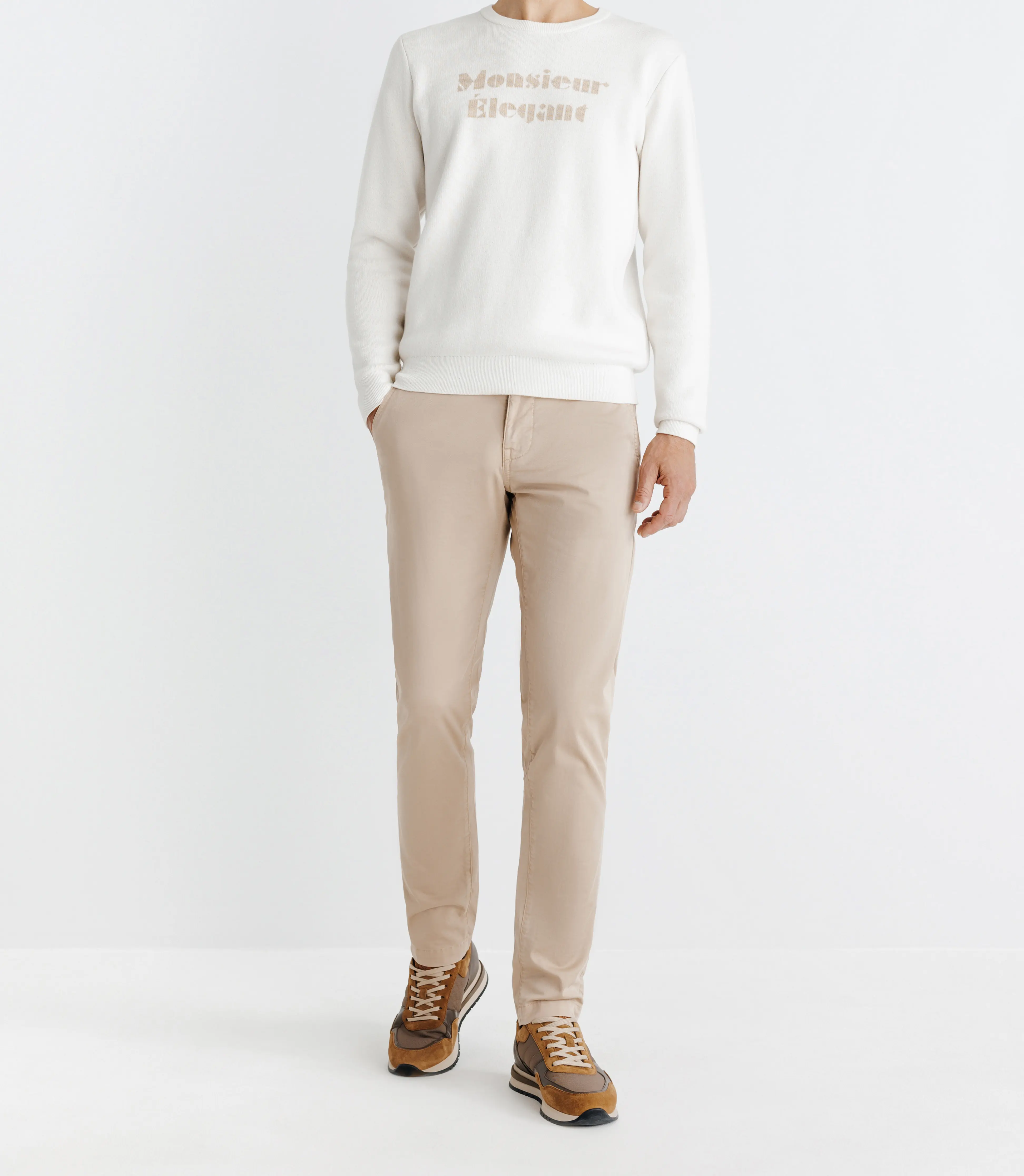 Pull avec message écru - Image 3