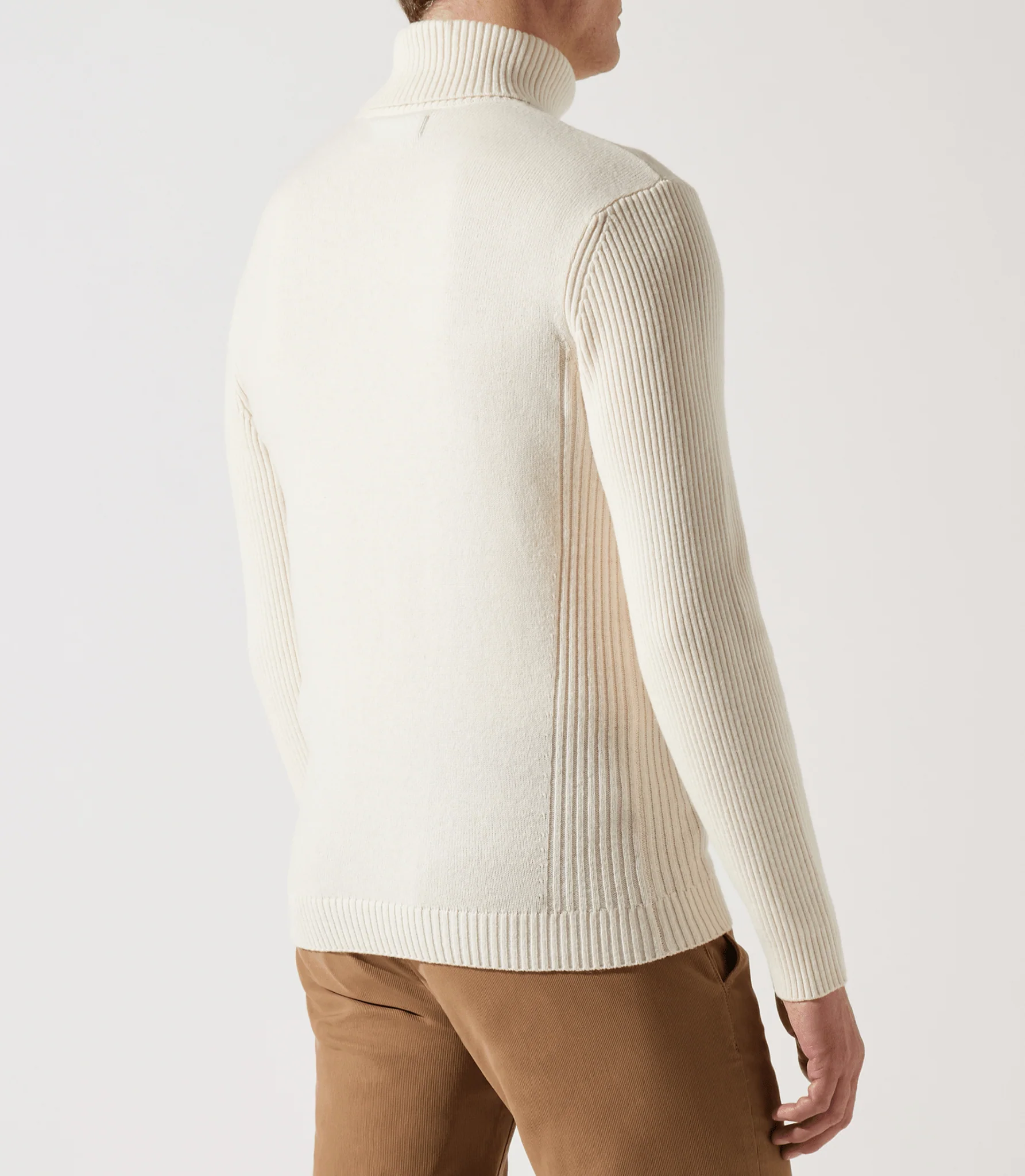 Pull col roulé écru - Image 4