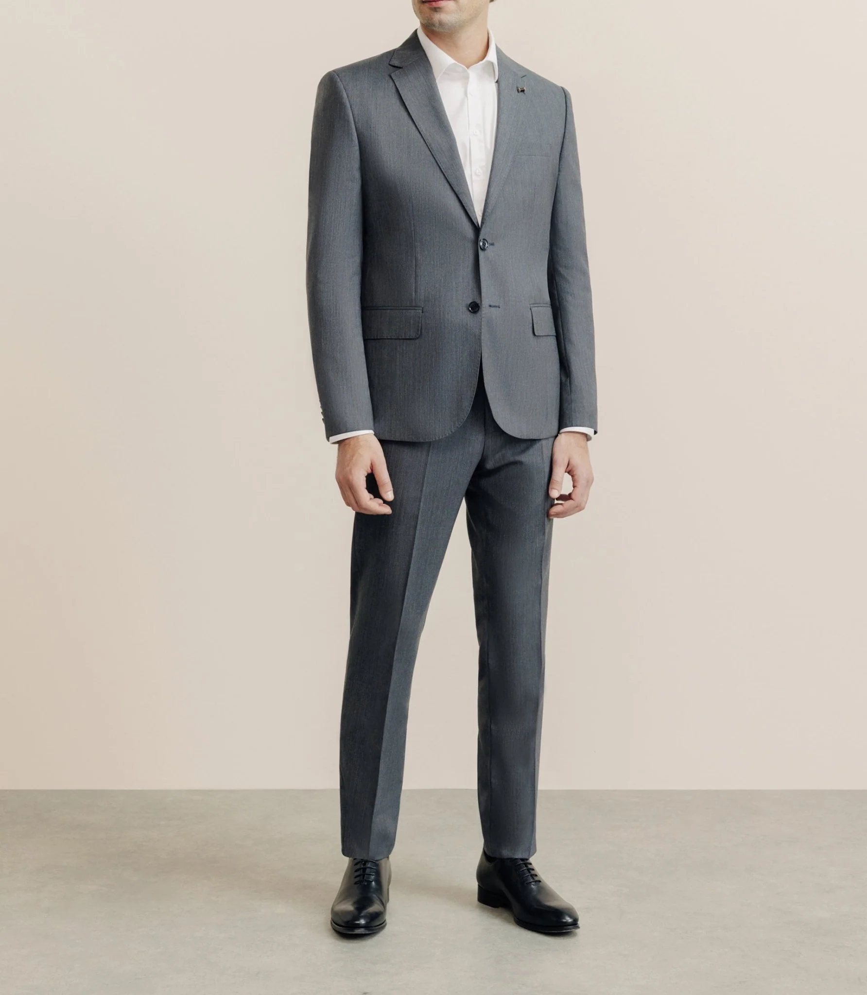 Costume 100% laine gris - Image 3