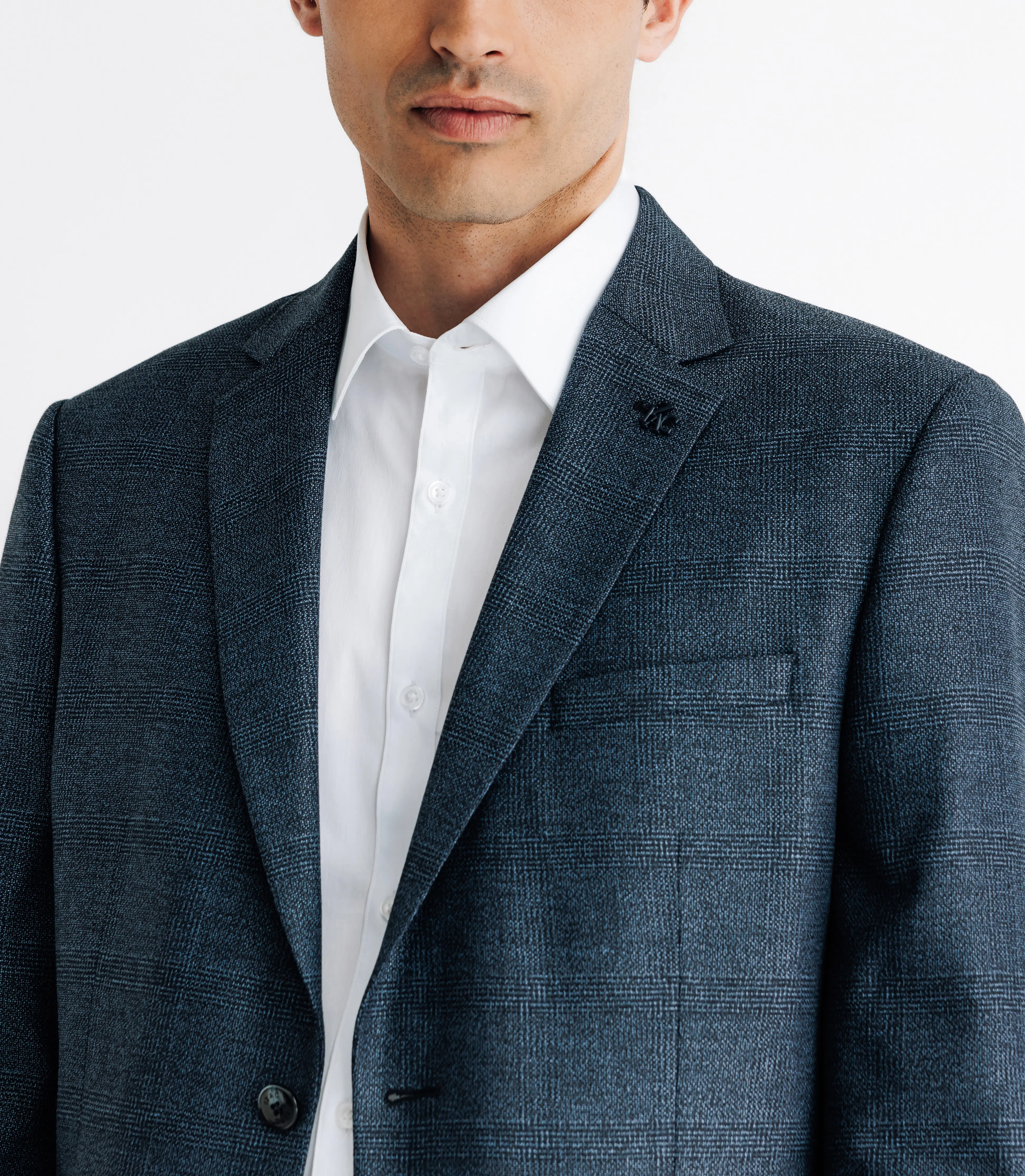 Costume à carreaux esprit Prince de Galles marine - Image 3