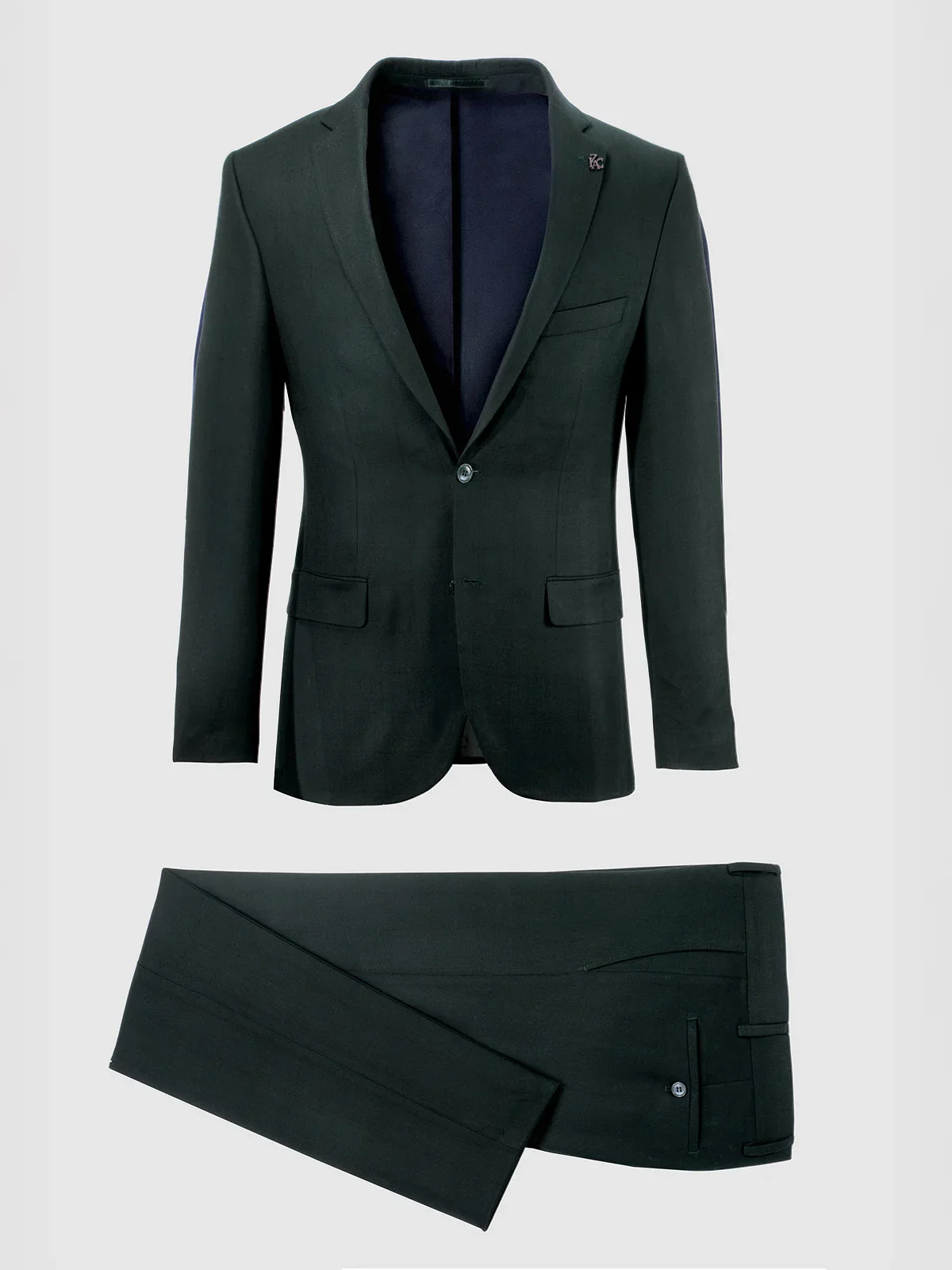 Costume 2 boutons vert foncé