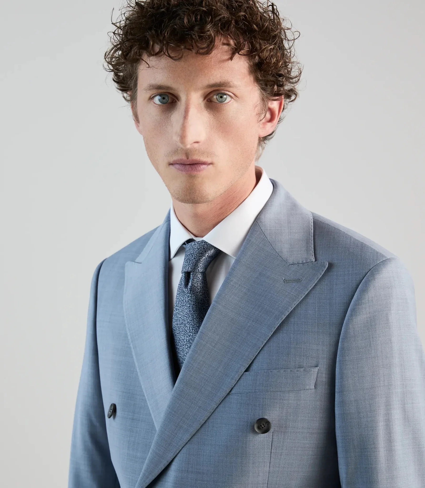 Costume croisé bleu ciel - Image 2