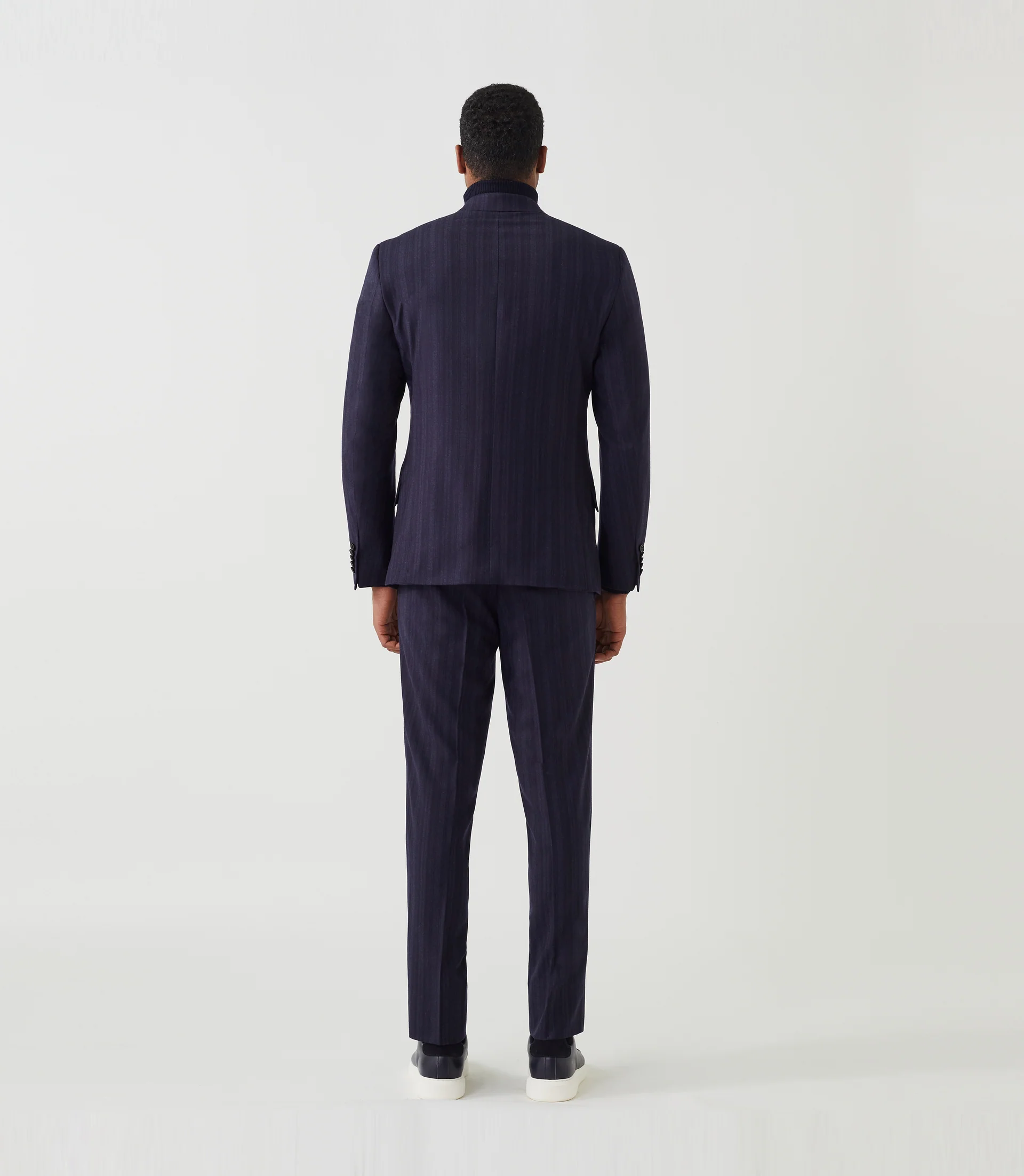 Costume croisé à rayures marine "Audacieux" - Image 6