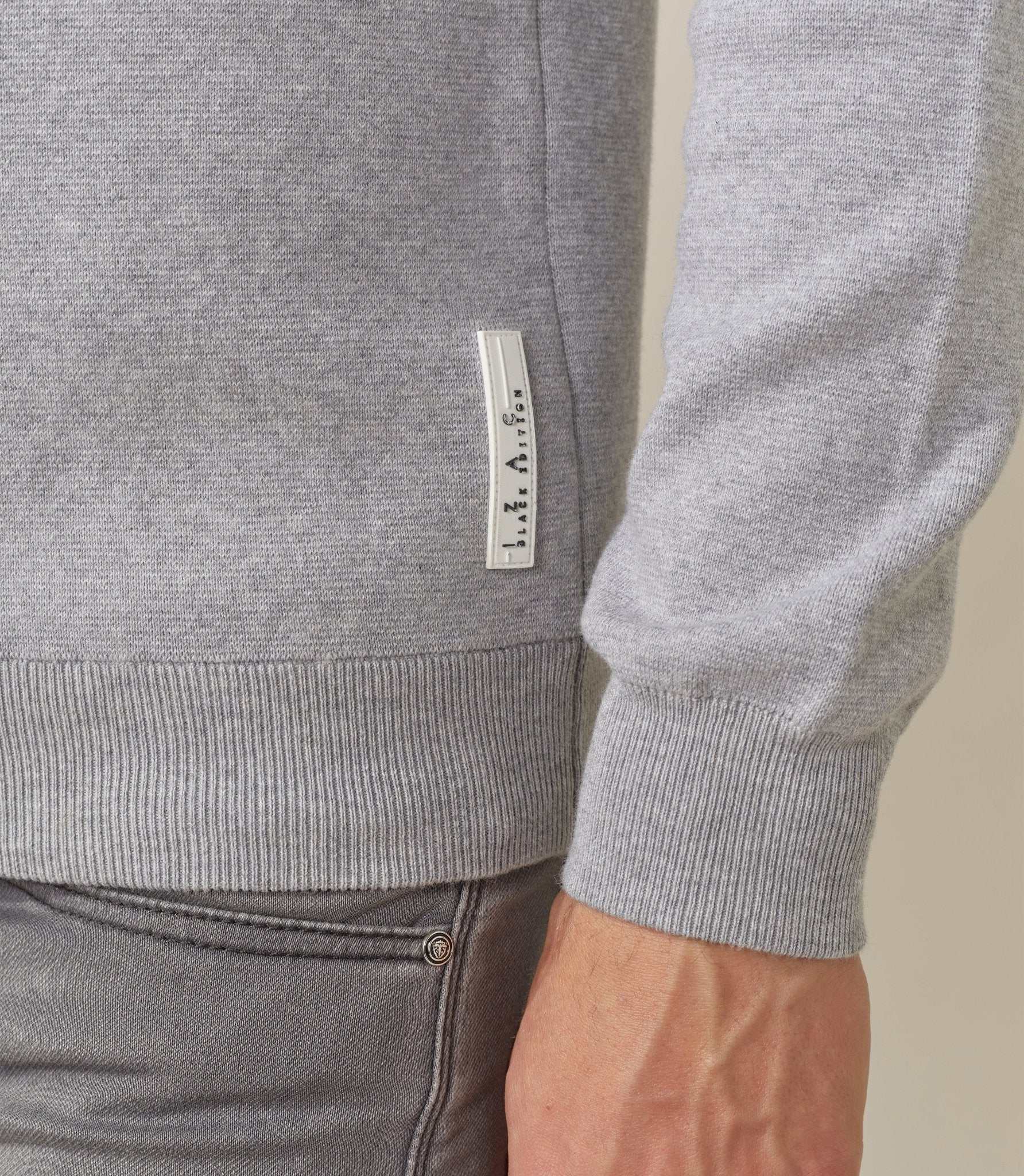 Gilet zippé style campus gris "Forbert" - Image 2