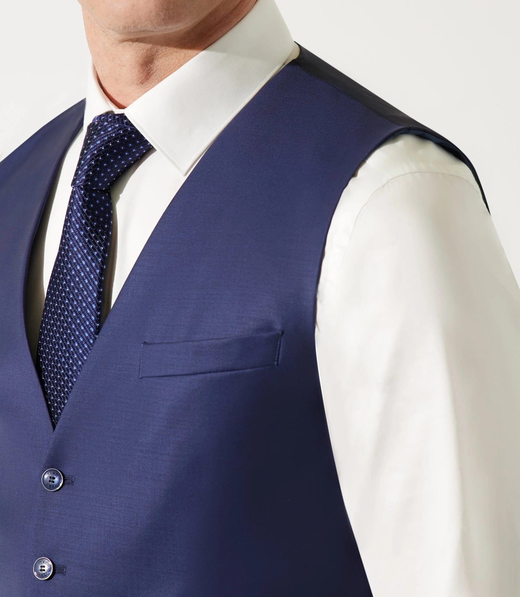 Gilet de costume bleu marine - Image 4