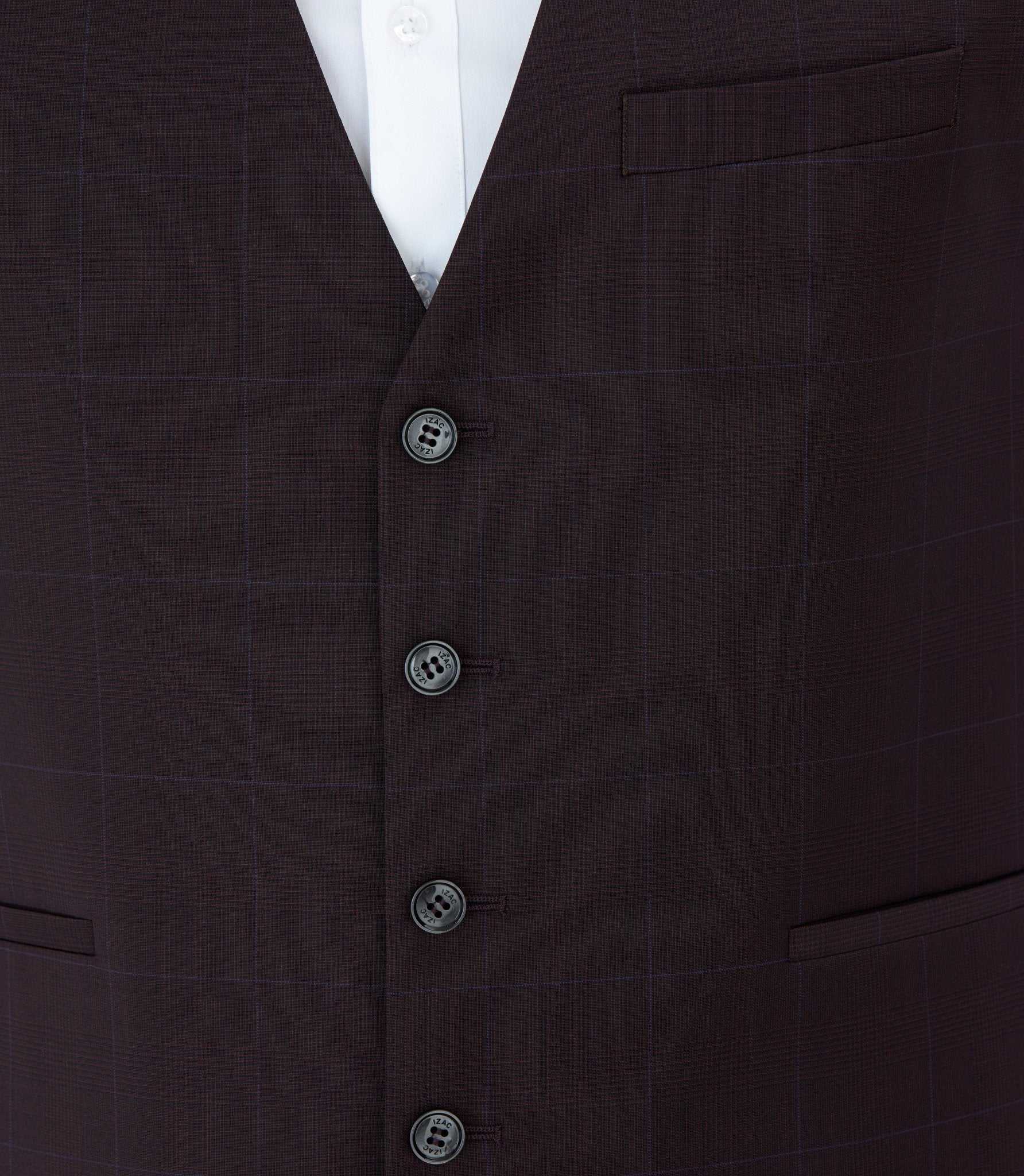Gilet bordeaux à motif "quartiste" - Image 3