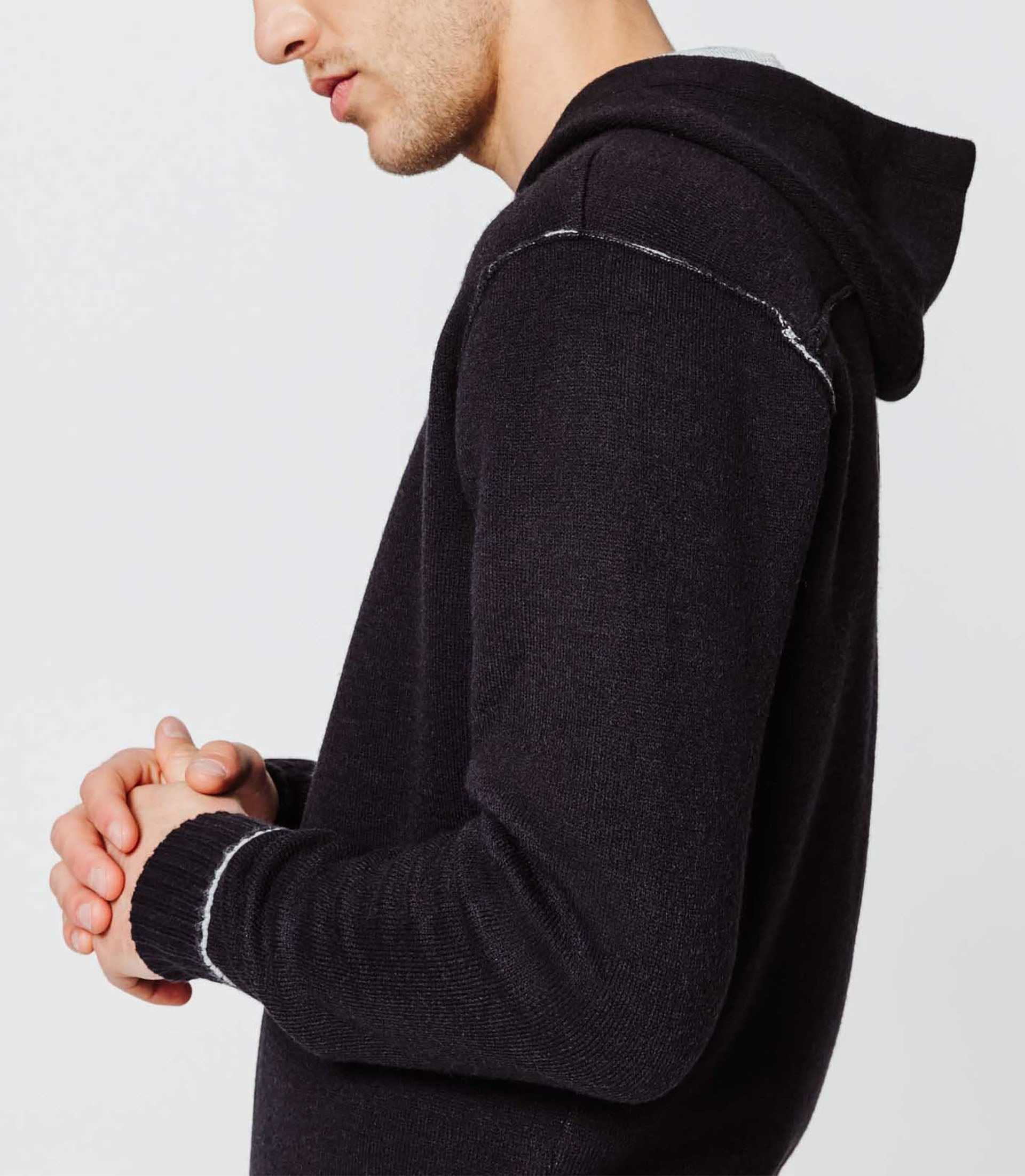 Veste zippée capuche marine - Image 3
