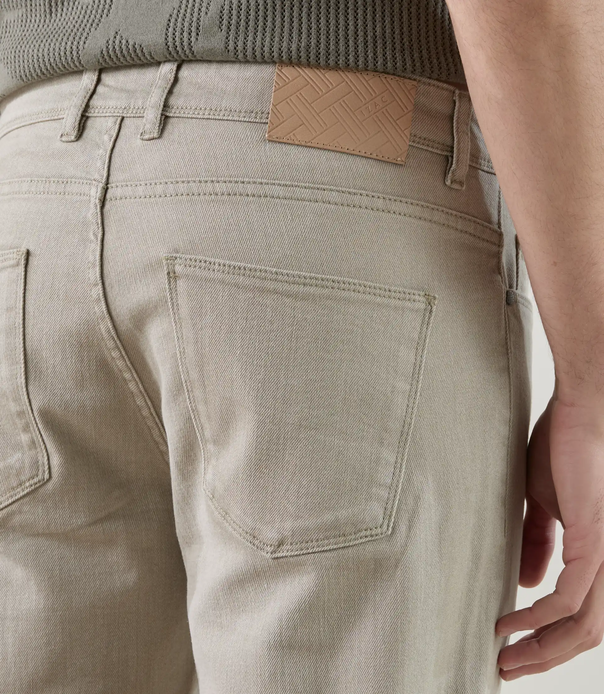 Jean 5 poches beige - Image 3