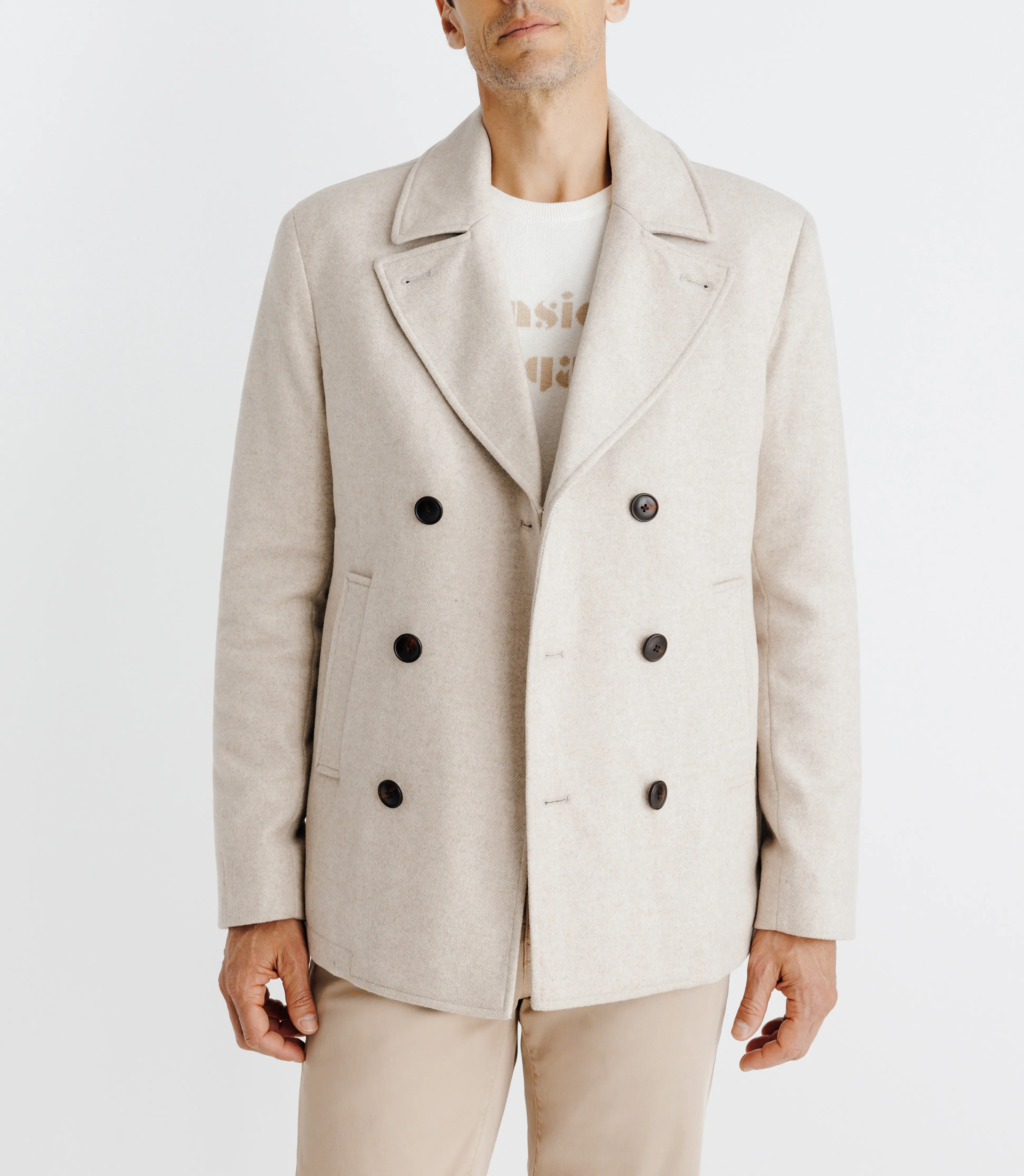 Manteau croisé beige - Image 2