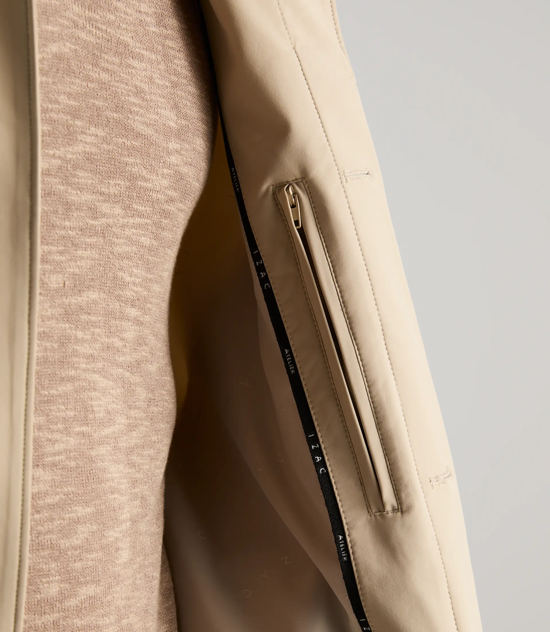 Manteau mi-long léger beige - Image 5
