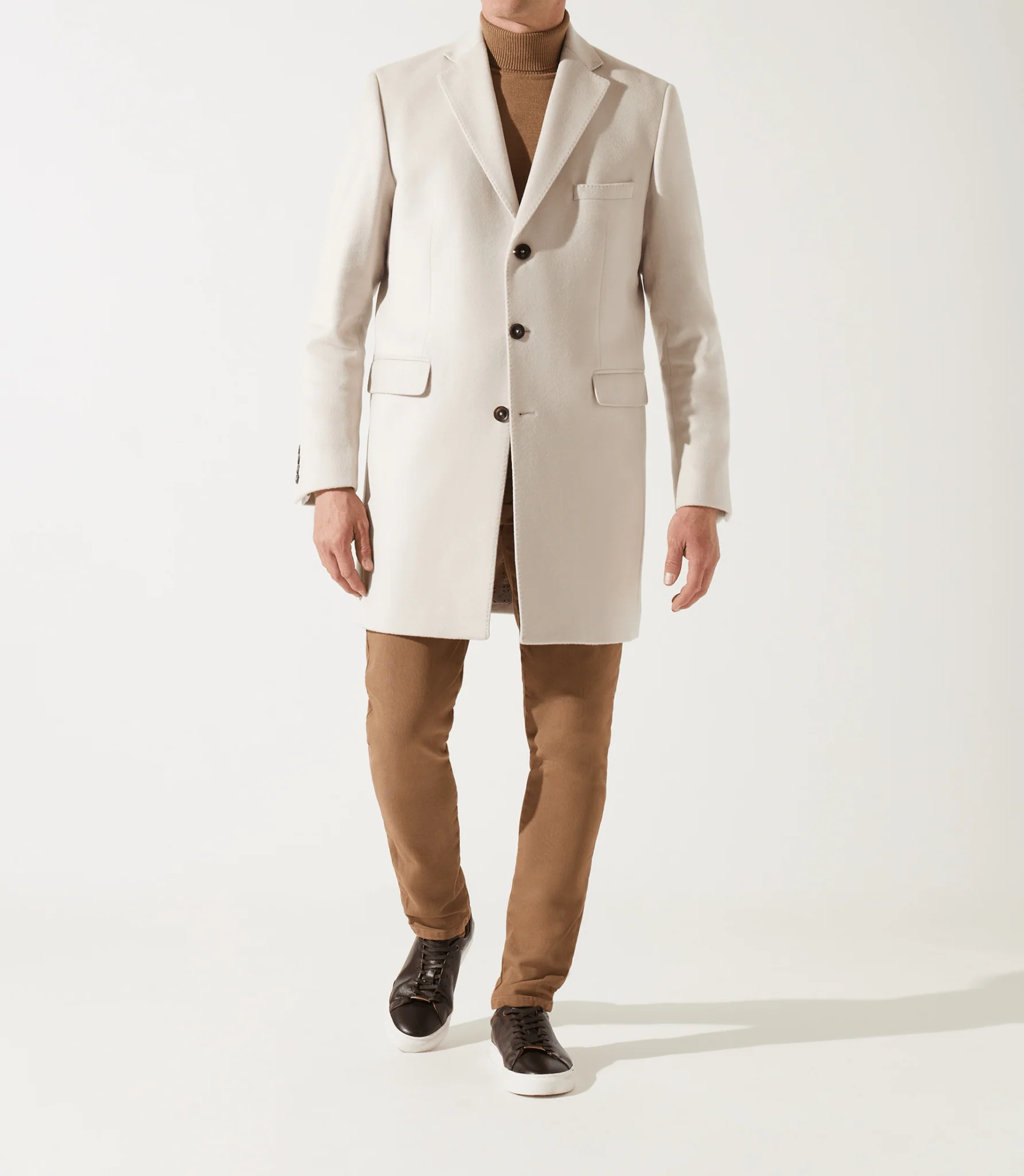 Manteau en laine cachemire écru INDALECIO - Image 2
