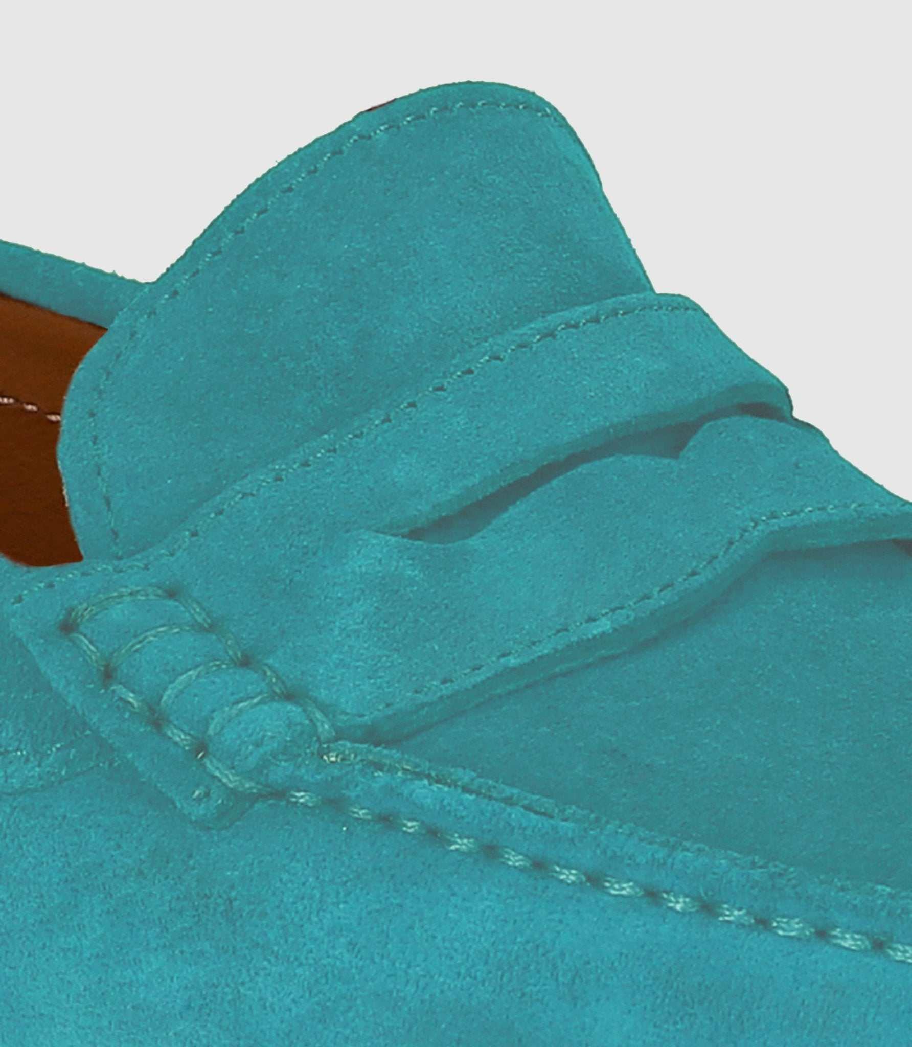 Mocassin en cuir velours bleu ciel "Eros 2" - Image 4