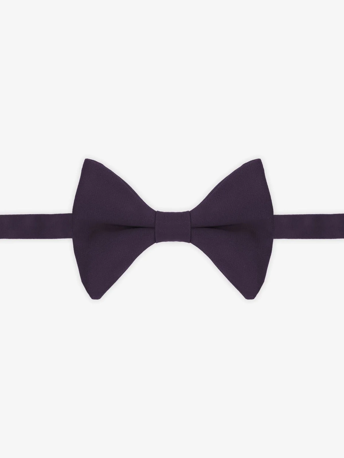 Nœud papillon uni bordeaux foncé
