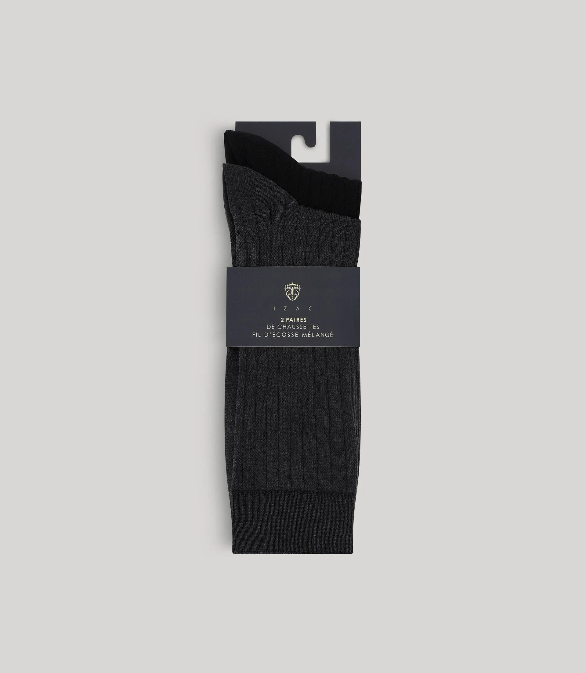 Pack de chaussettes côtelées anthracite