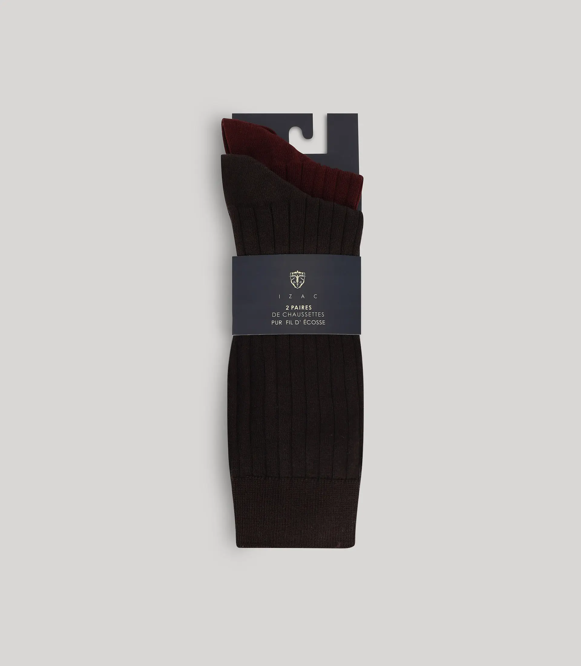 Pack de chaussettes côtelées marron