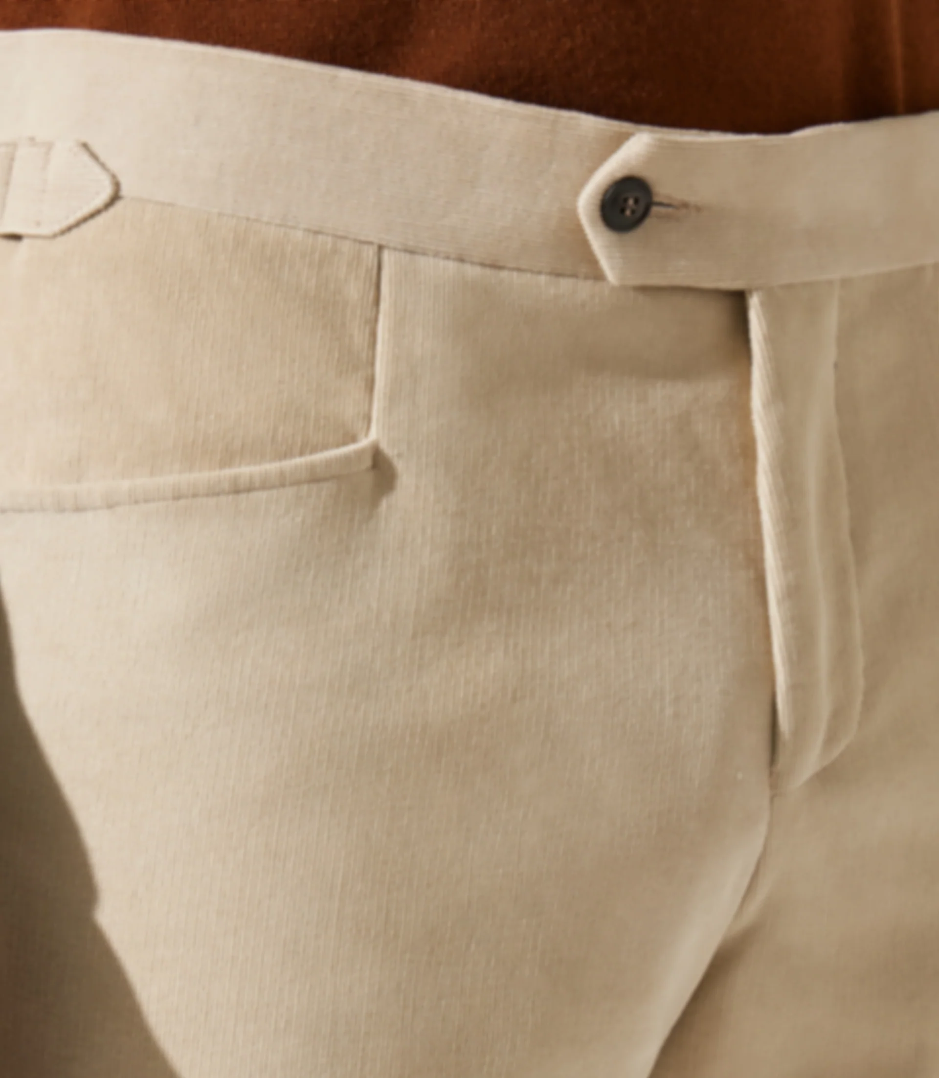 Pantalon ville séparable en velours beige FSABLIER - Image 2