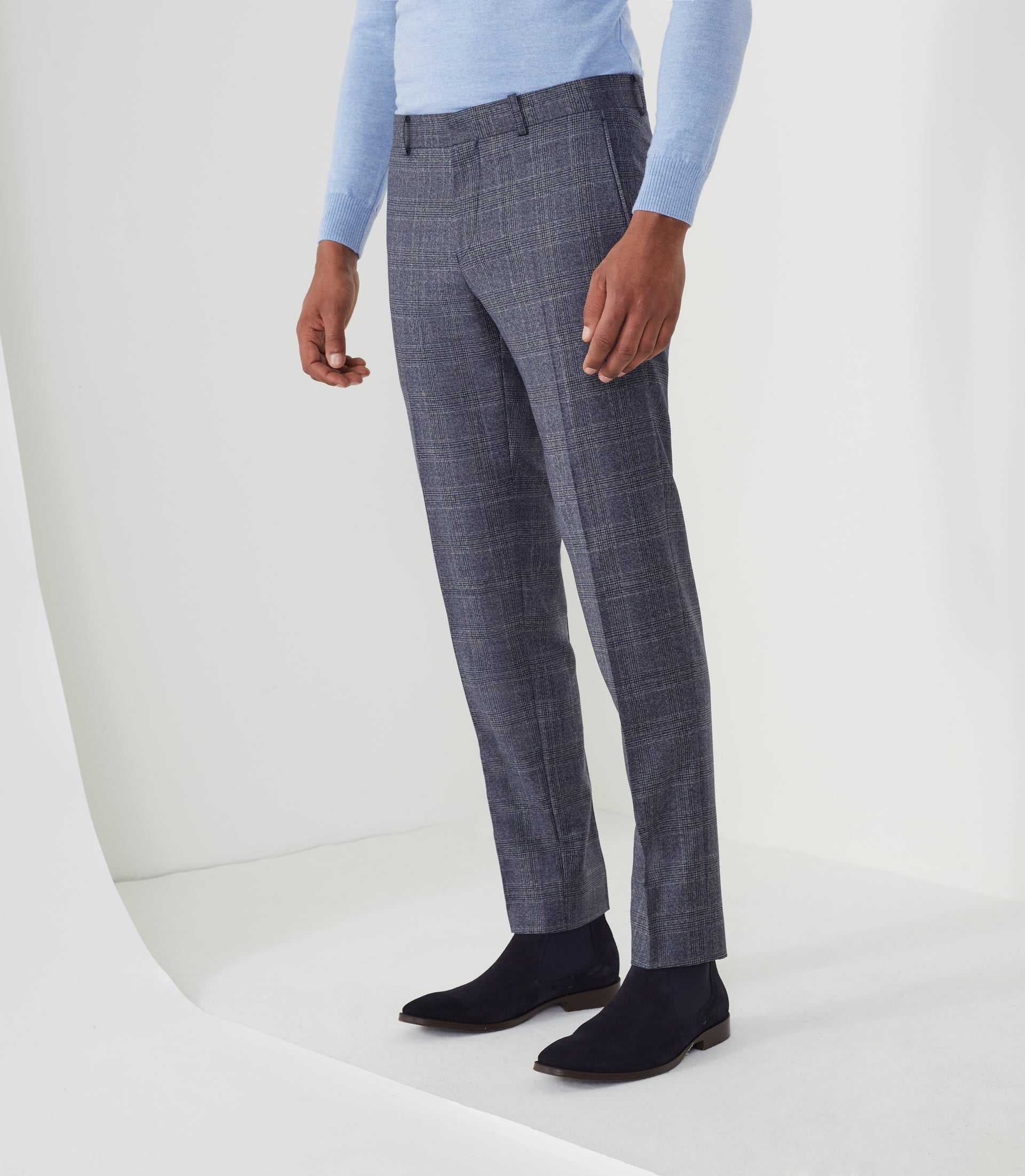 Pantalon ville Prince de Galles marine "Gerie" - Image 3