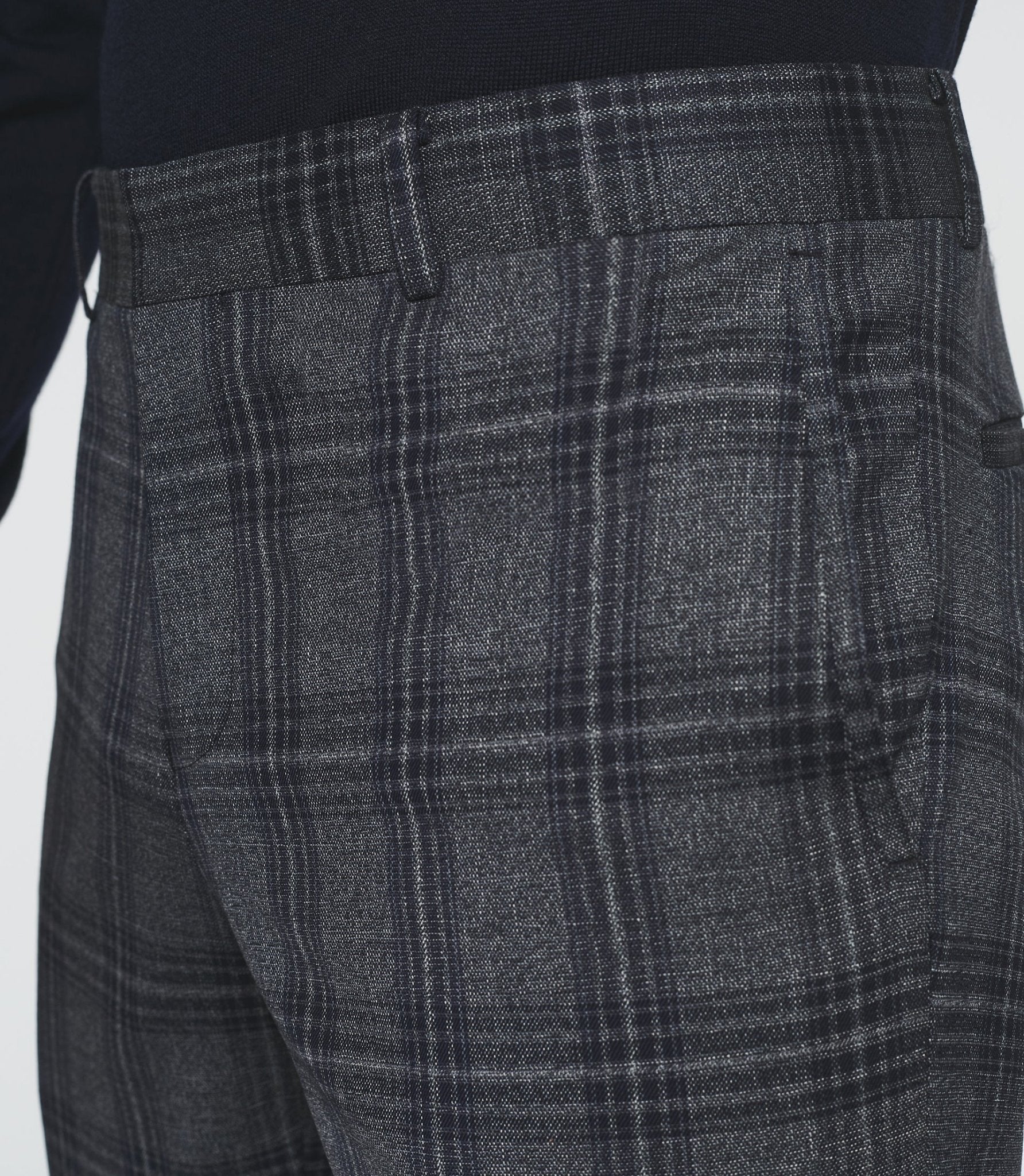 Pantalon ville Ă carreaux marine FSERIE - Image 2