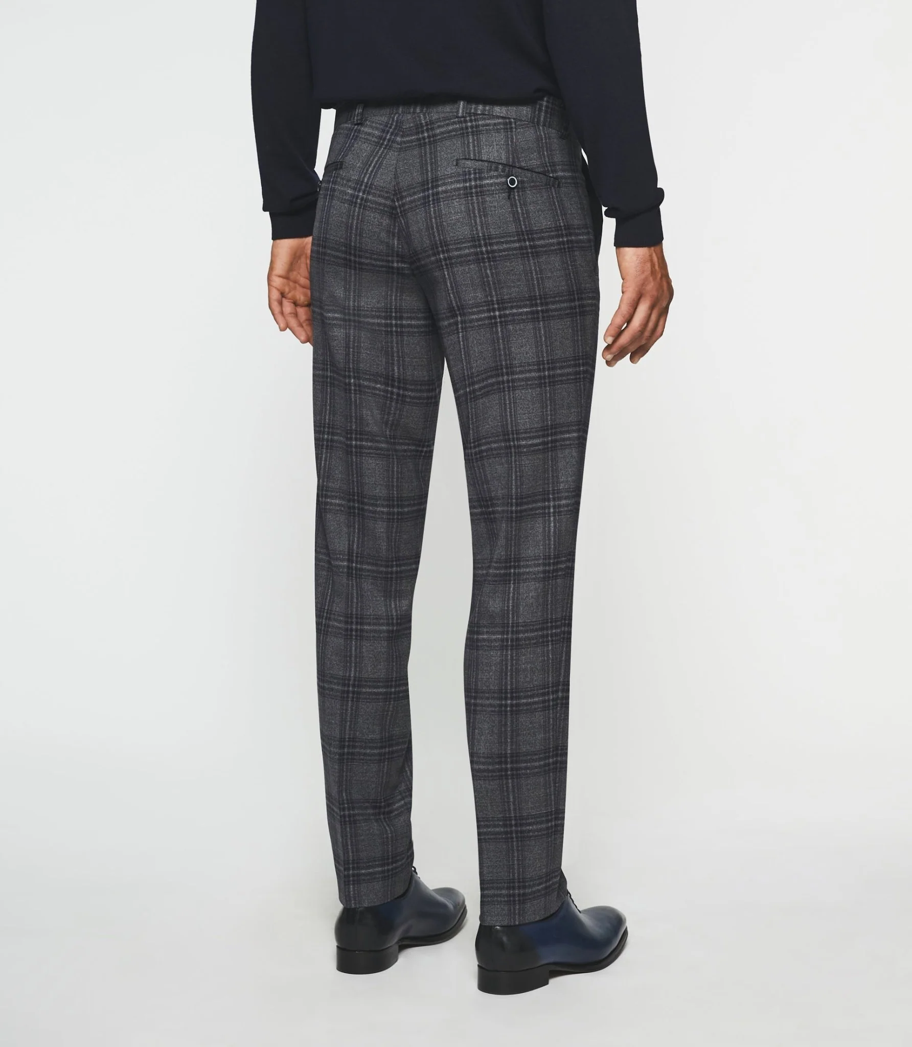 Pantalon ville Ă carreaux marine FSERIE - Image 3