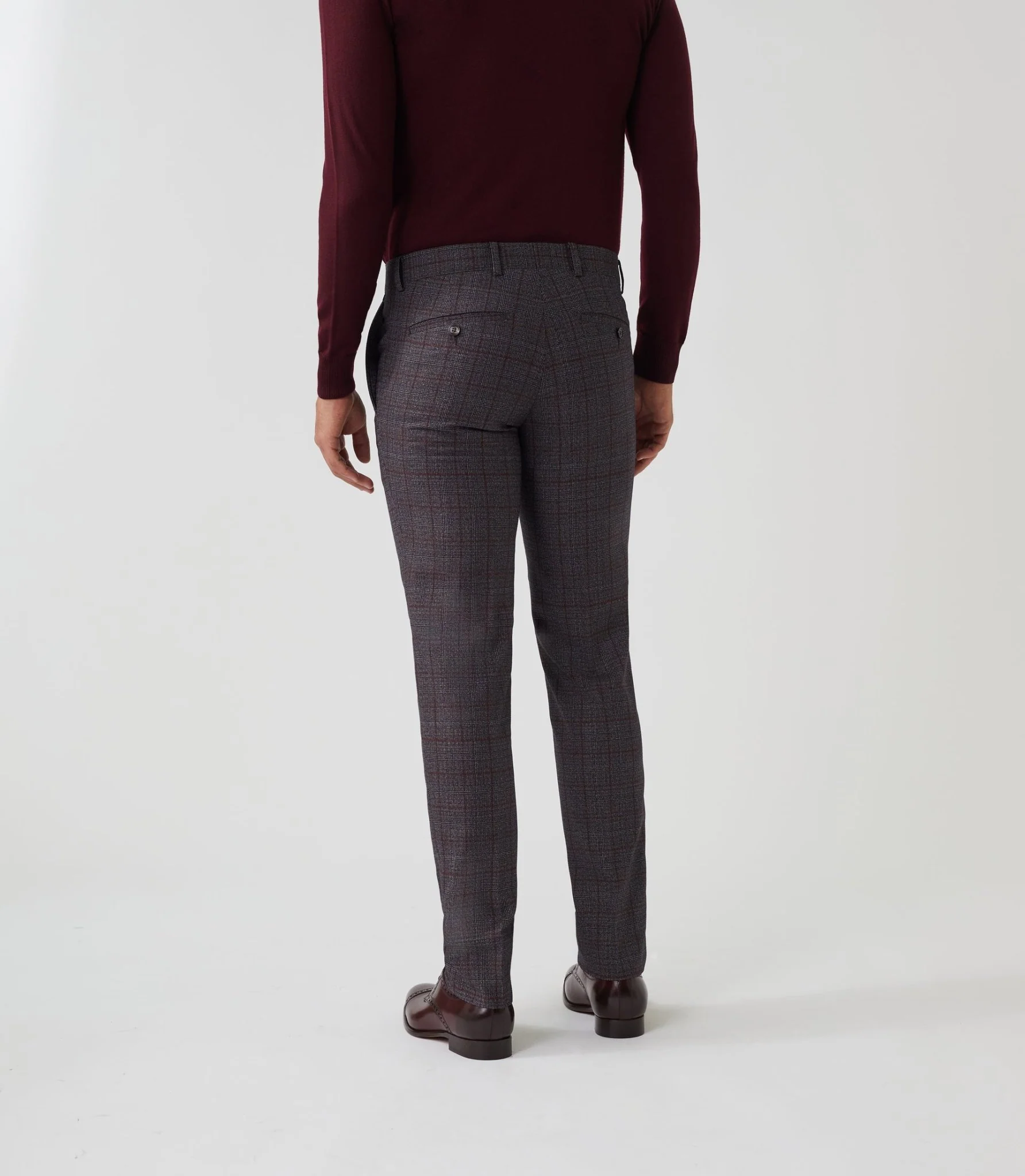Pantalon ville Prince de Galles marron "Gvisuel" - Image 4