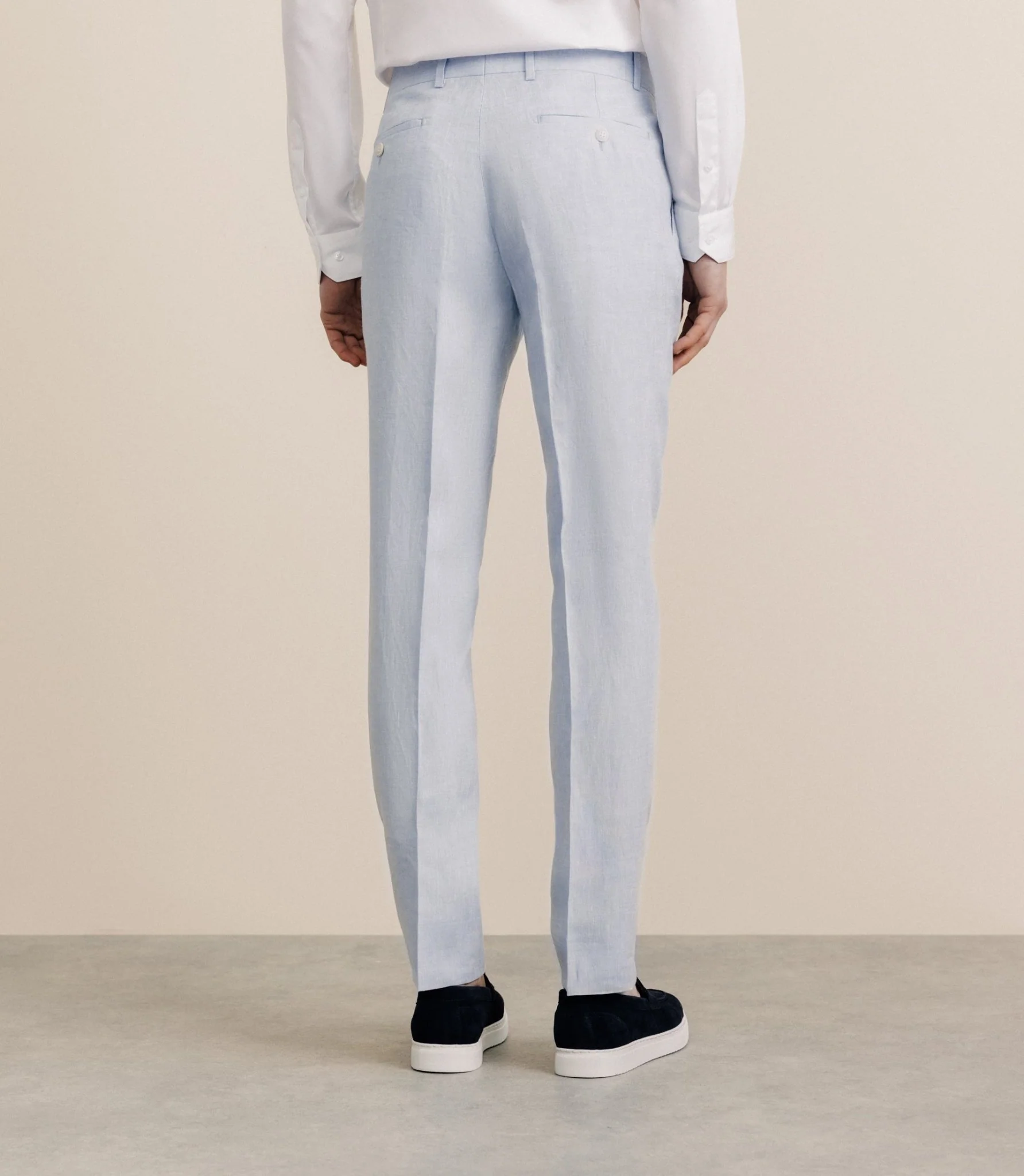 Pantalon 100% lin bleu ciel - Image 4