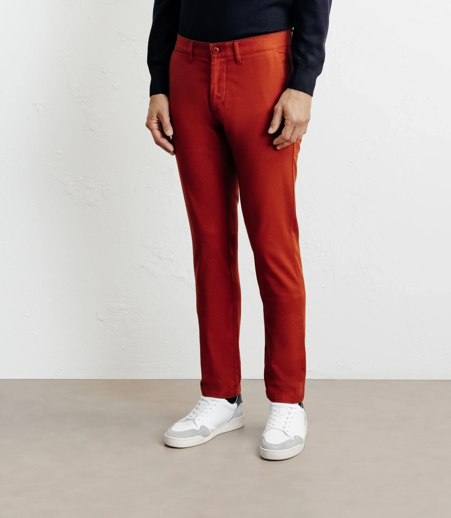 Pantalon armuré slim rouge