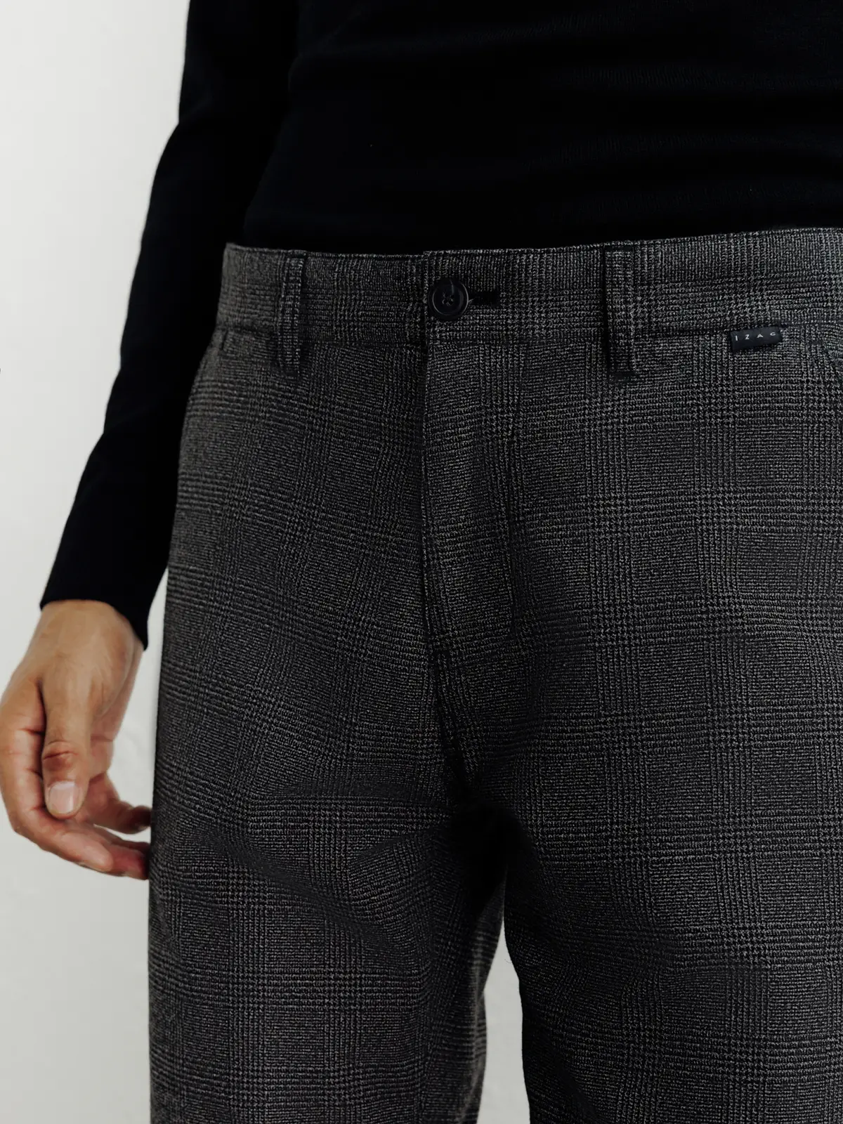 Pantalon carreaux anthracite - Image 2