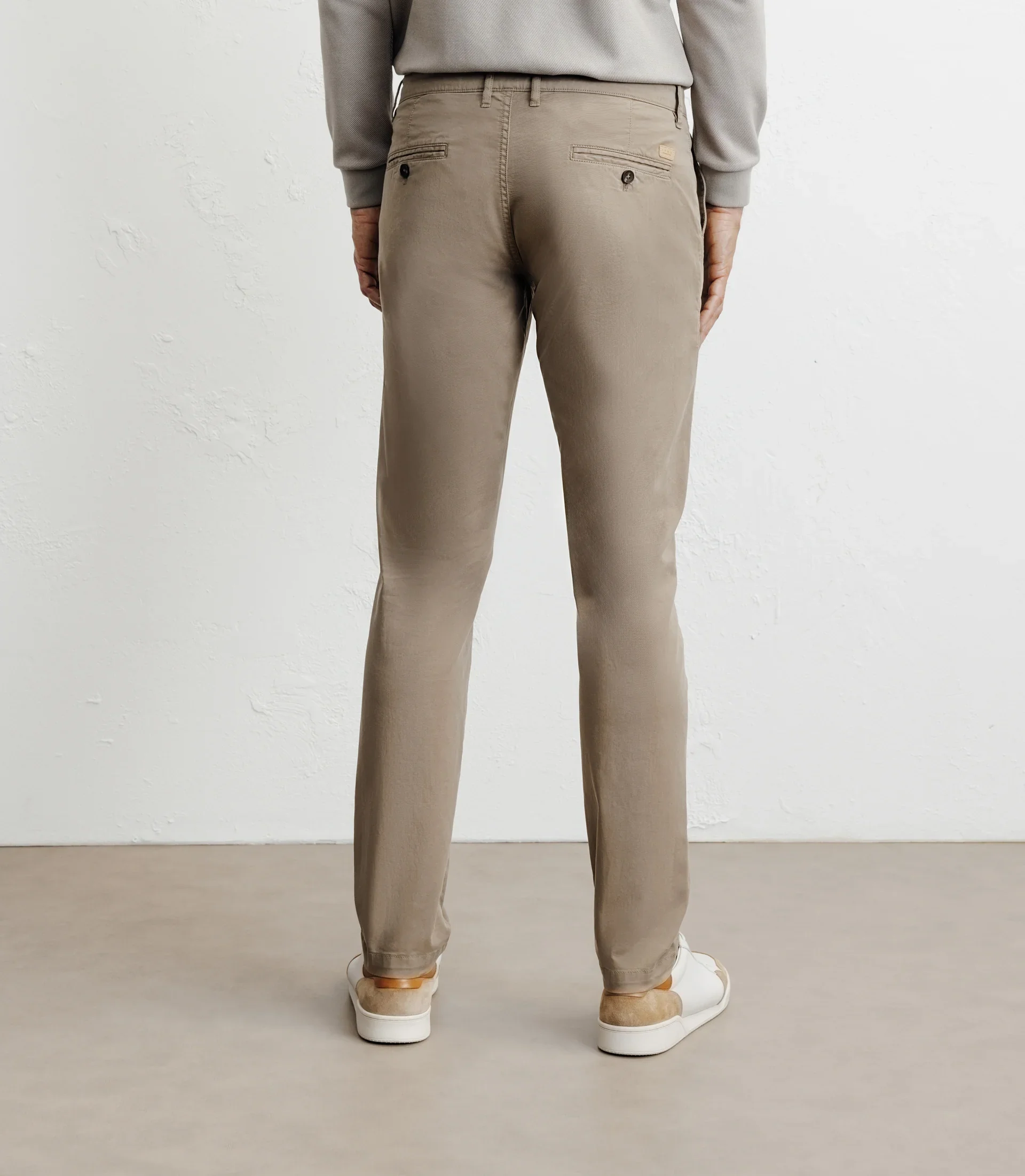 Pantalon coton stretch taupe - Image 4