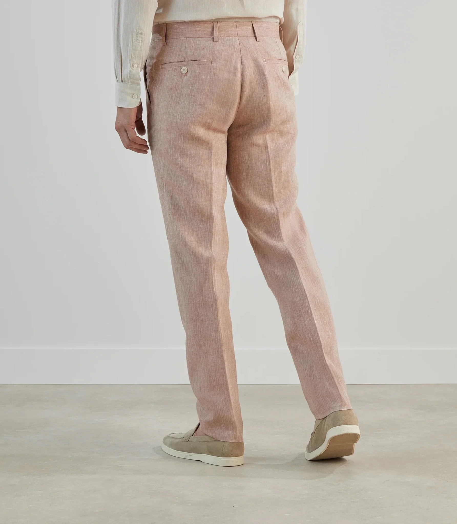 Pantalon ville 100% lin orange - Image 4