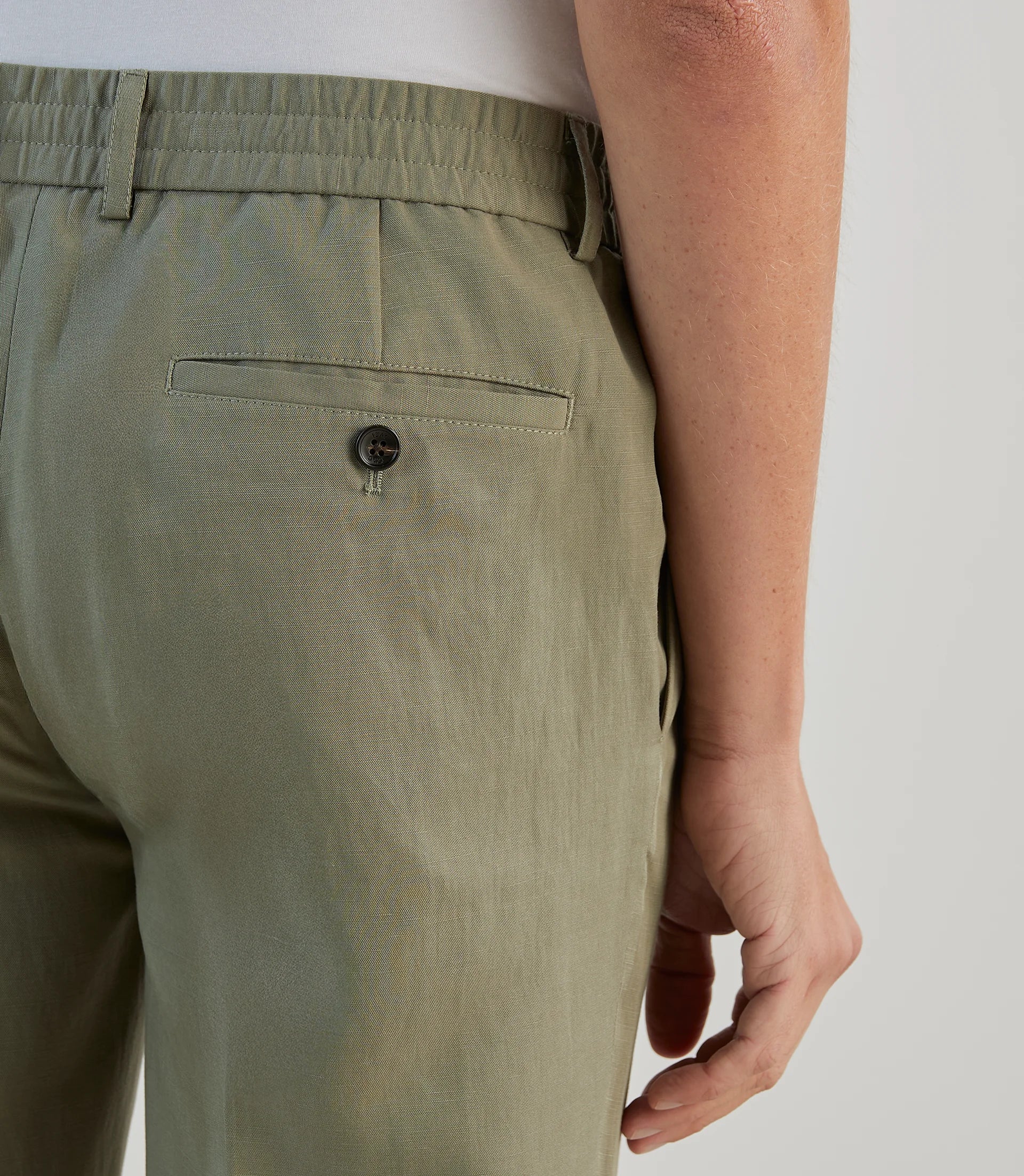 Pantalon casual avec cordon de serrage kaki - Image 3