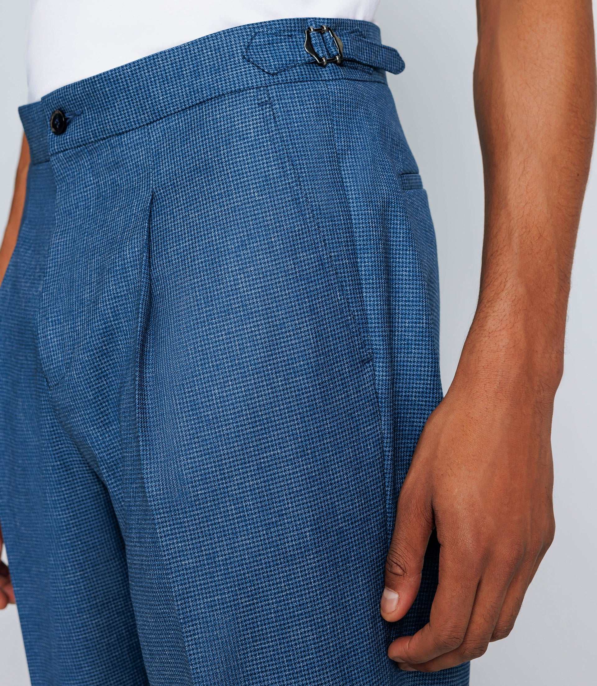 Pantalon ville bleu effet denim - Image 2