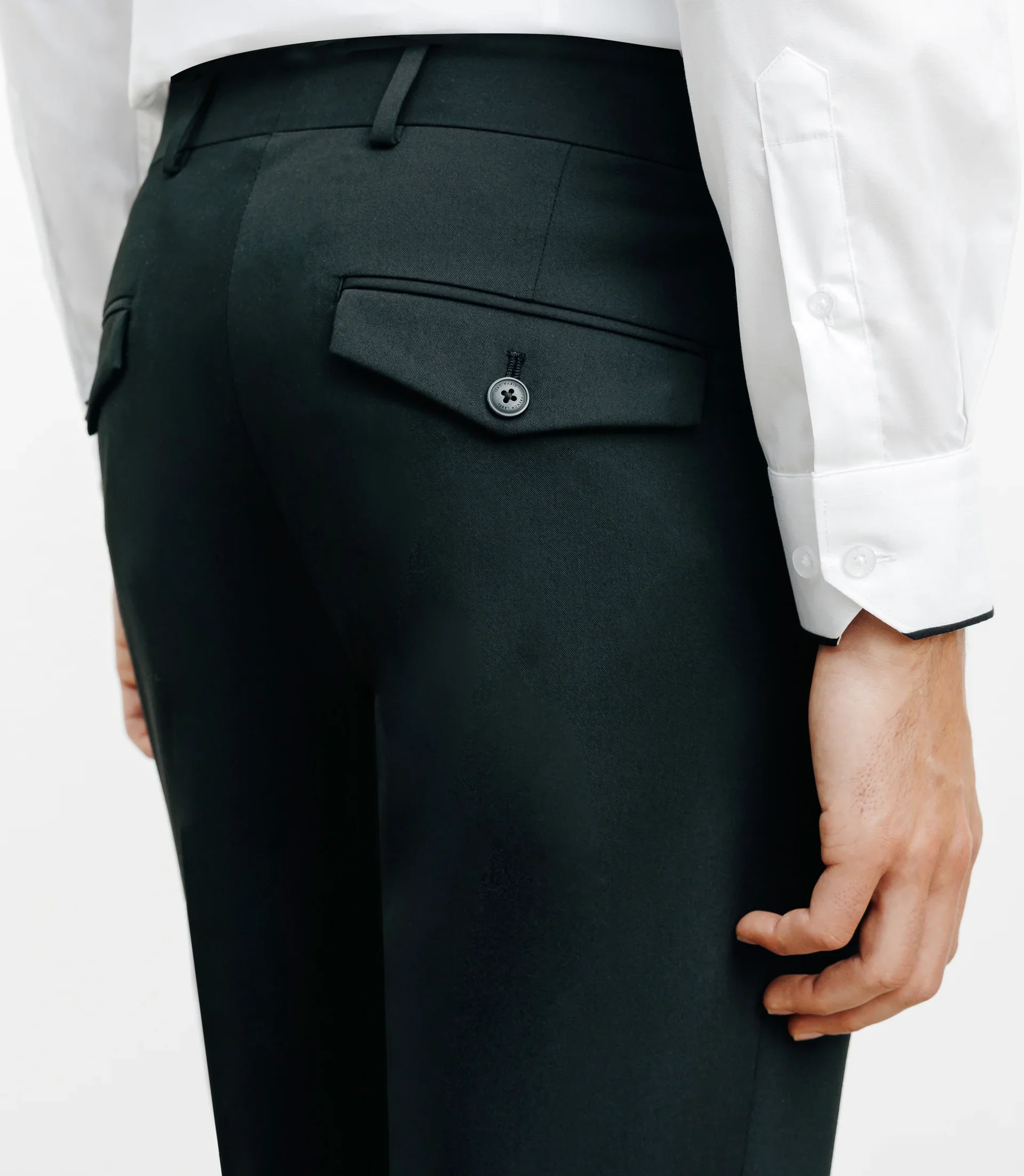 Pantalon ville ajusté noir - Image 3
