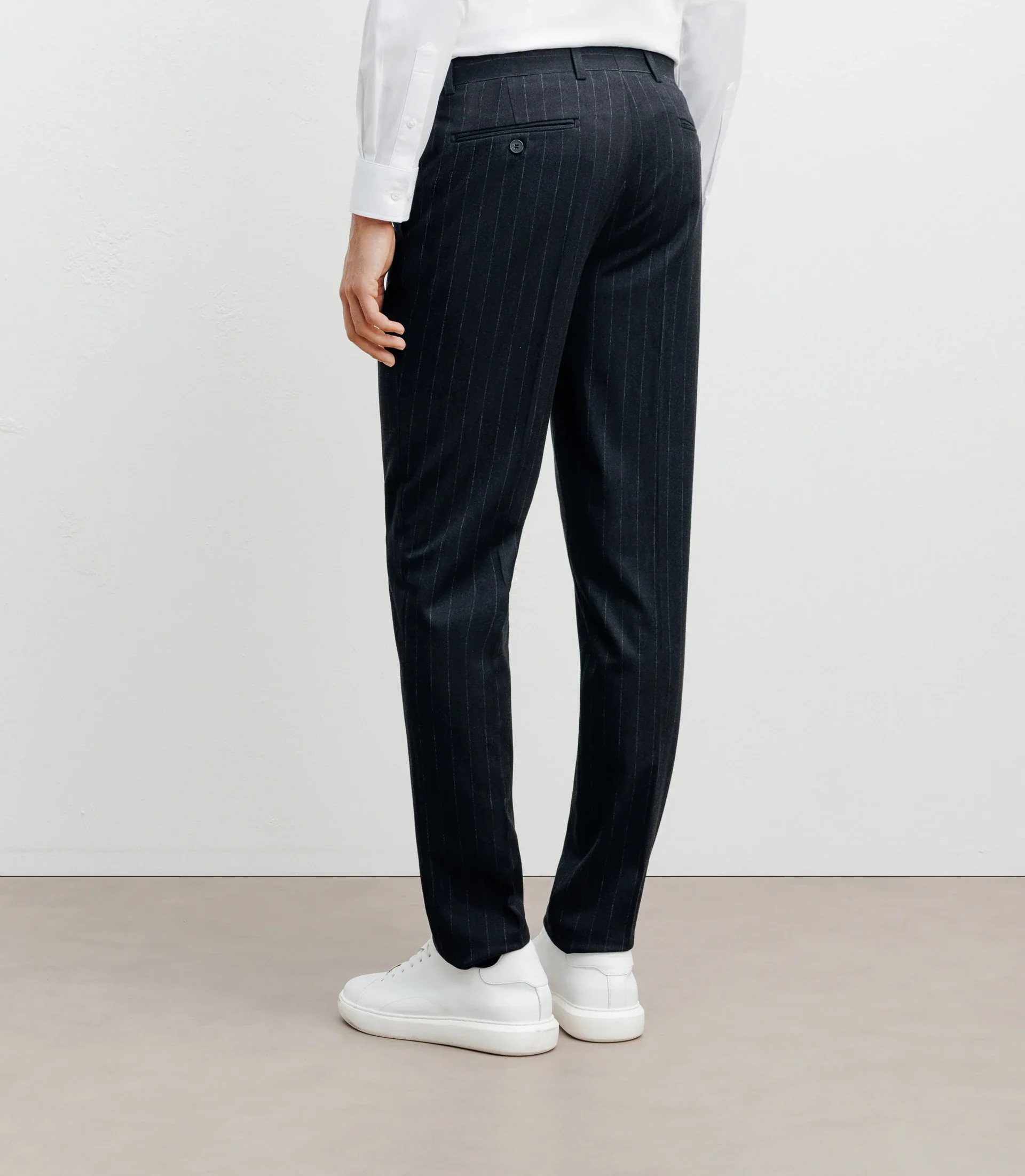 Pantalon ville rayé marine - Image 4