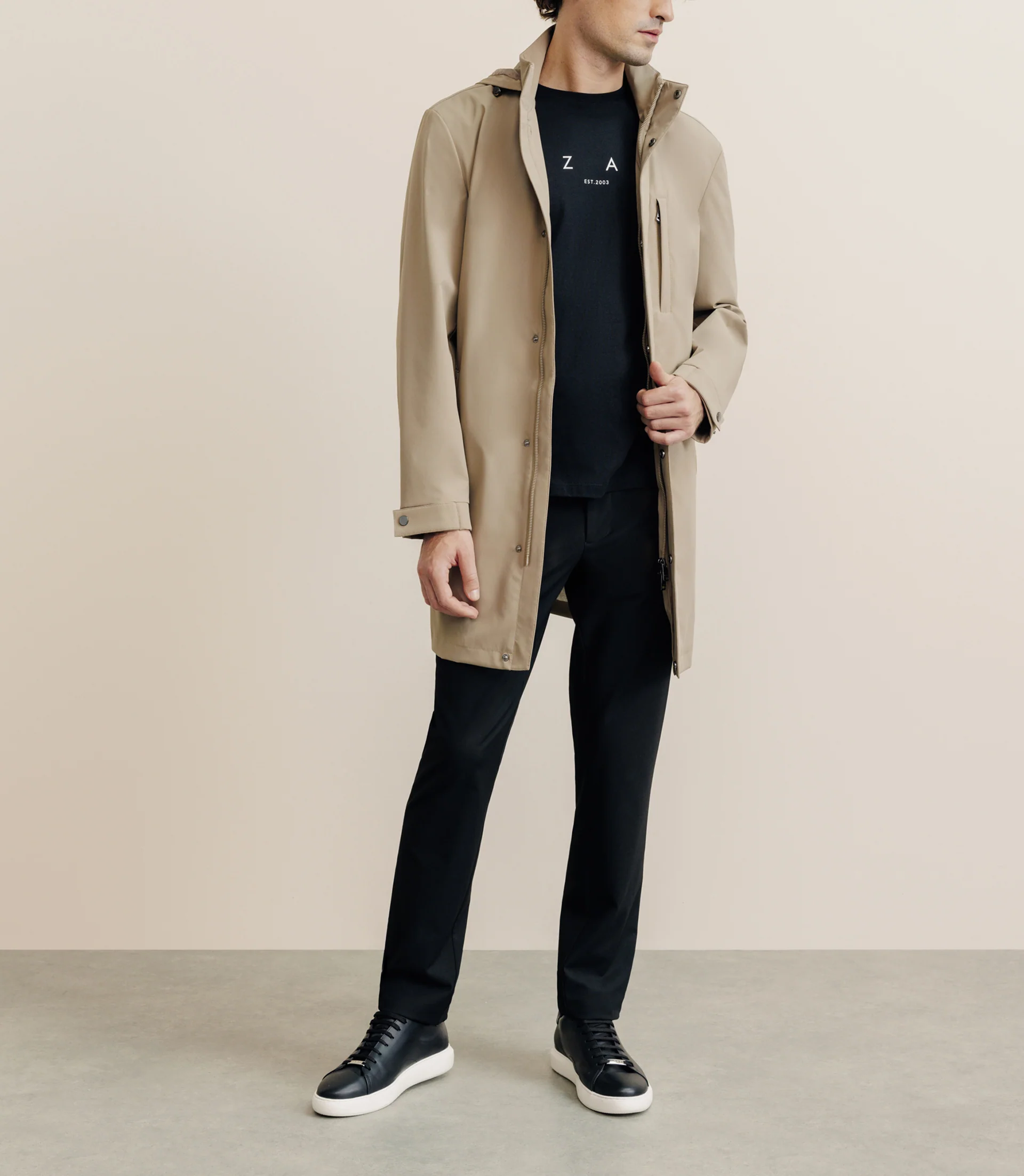 Parka longue et légère beige - Image 4