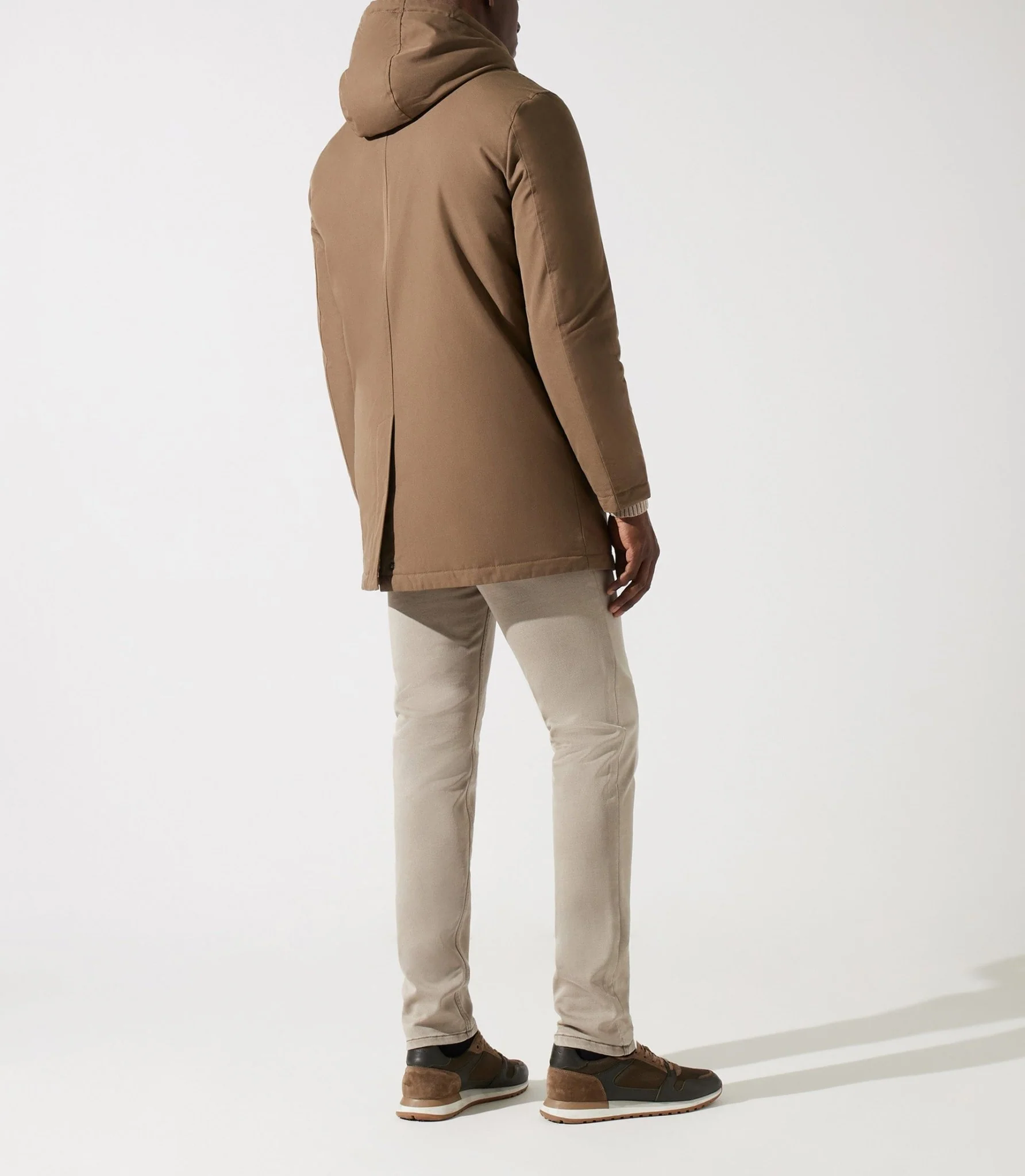 Parka longue à capuche taupe MANCHESTER - Image 5