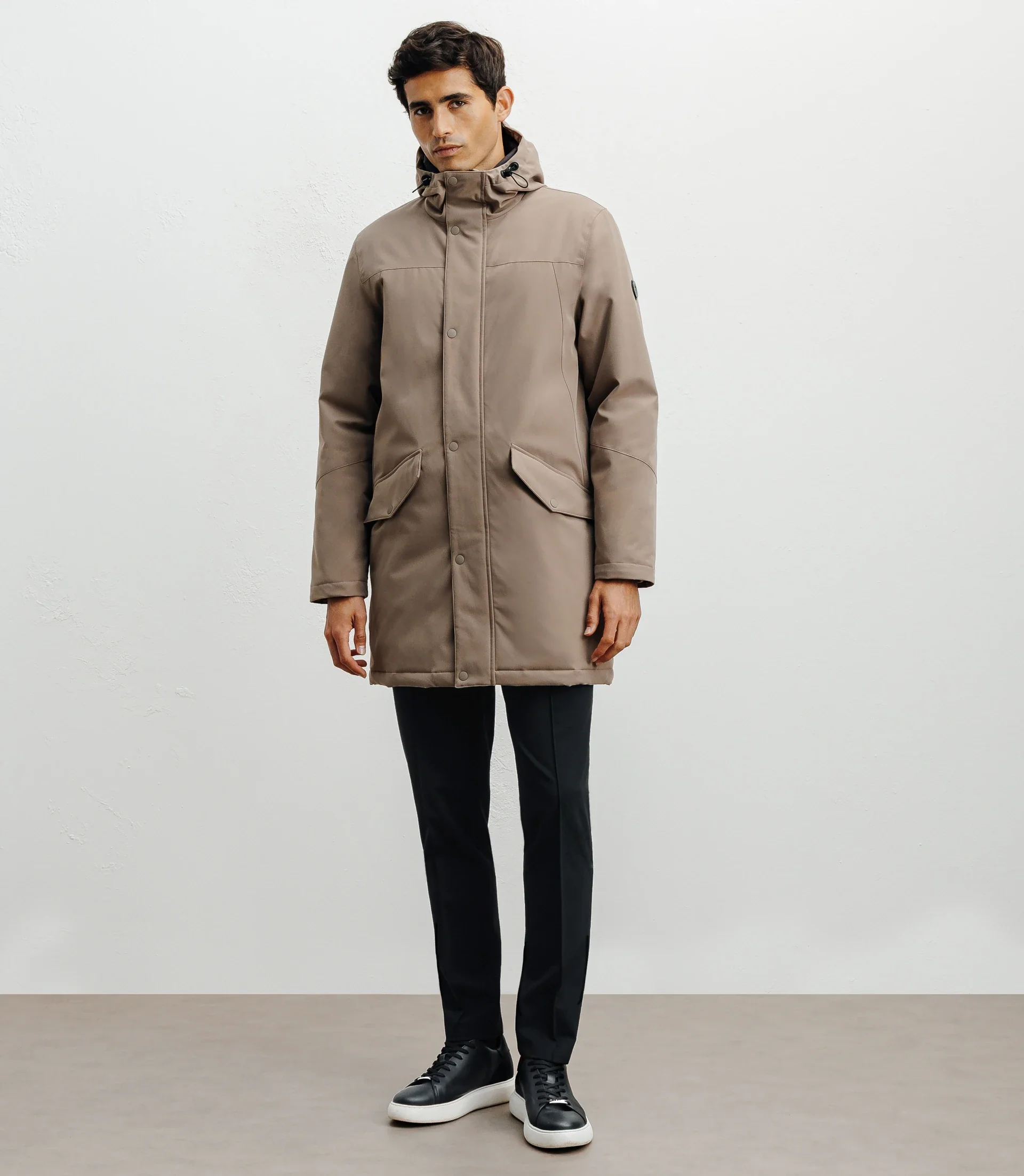 Parka Ă capuche taupe - Image 3