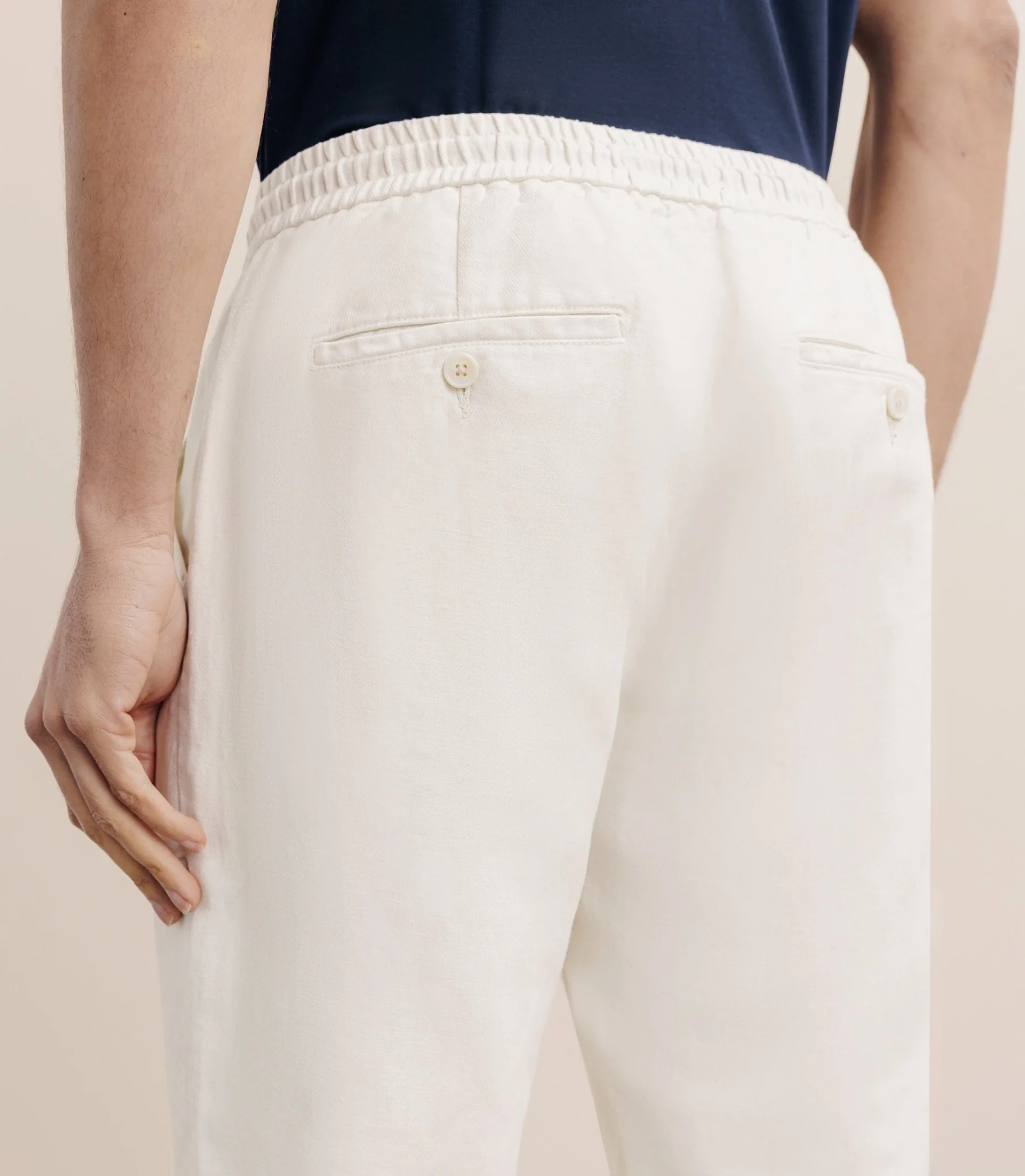 Pantalon élastiqué naturel - Image 3