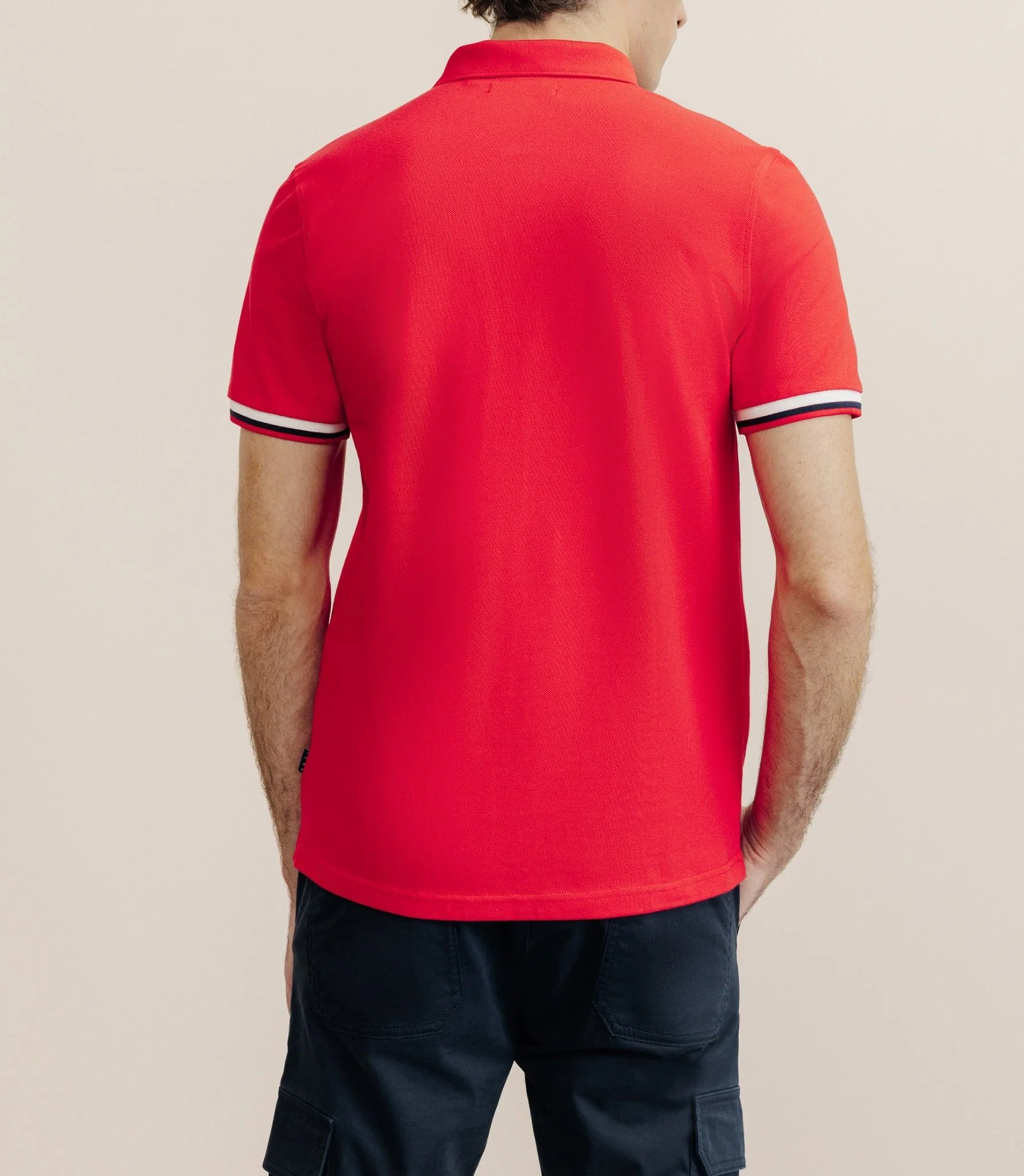 Polo à contraste rouge - Image 4