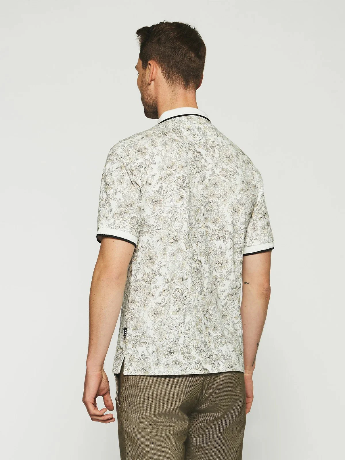 Polo à imprimé beige GEDEON - Image 3
