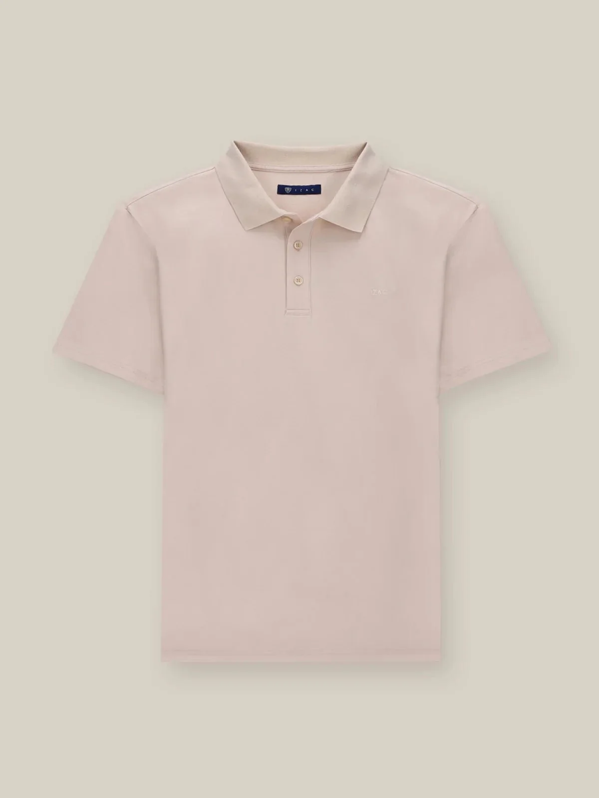 Polo boutonné beige