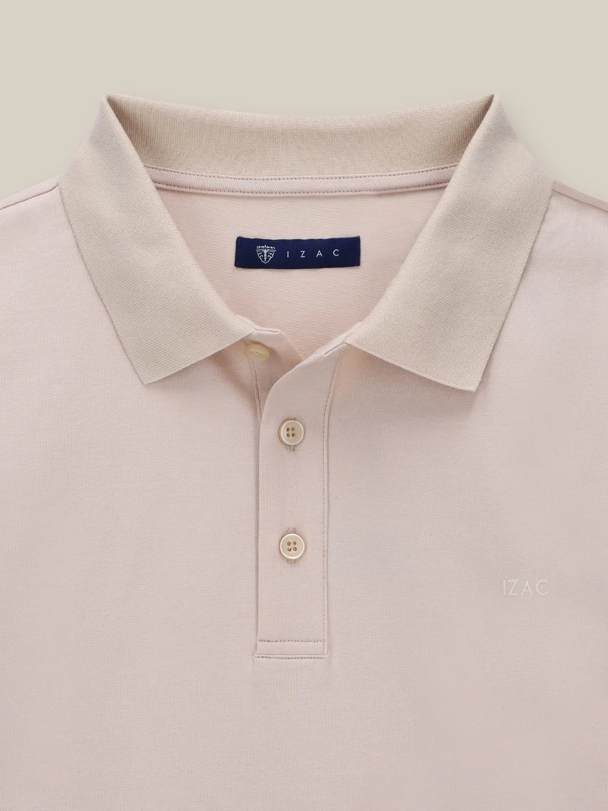 Polo boutonné beige - Image 2
