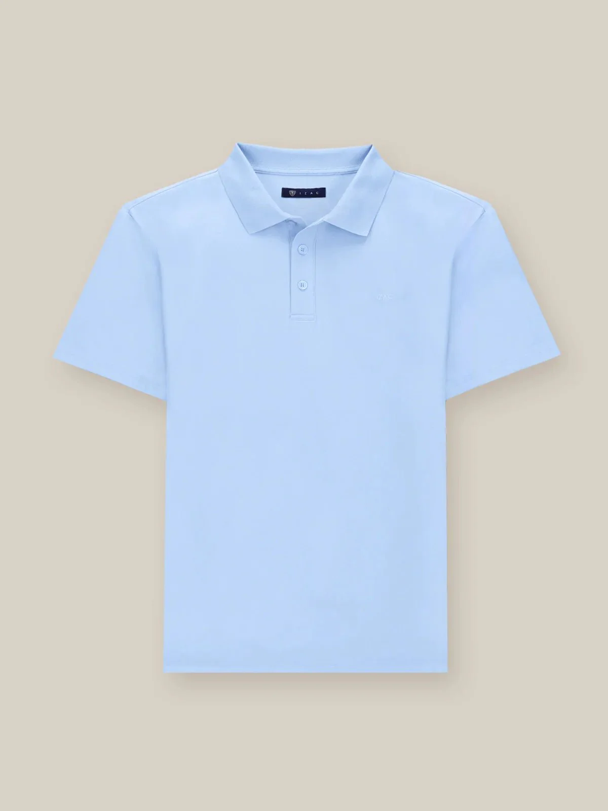Polo boutonné ciel